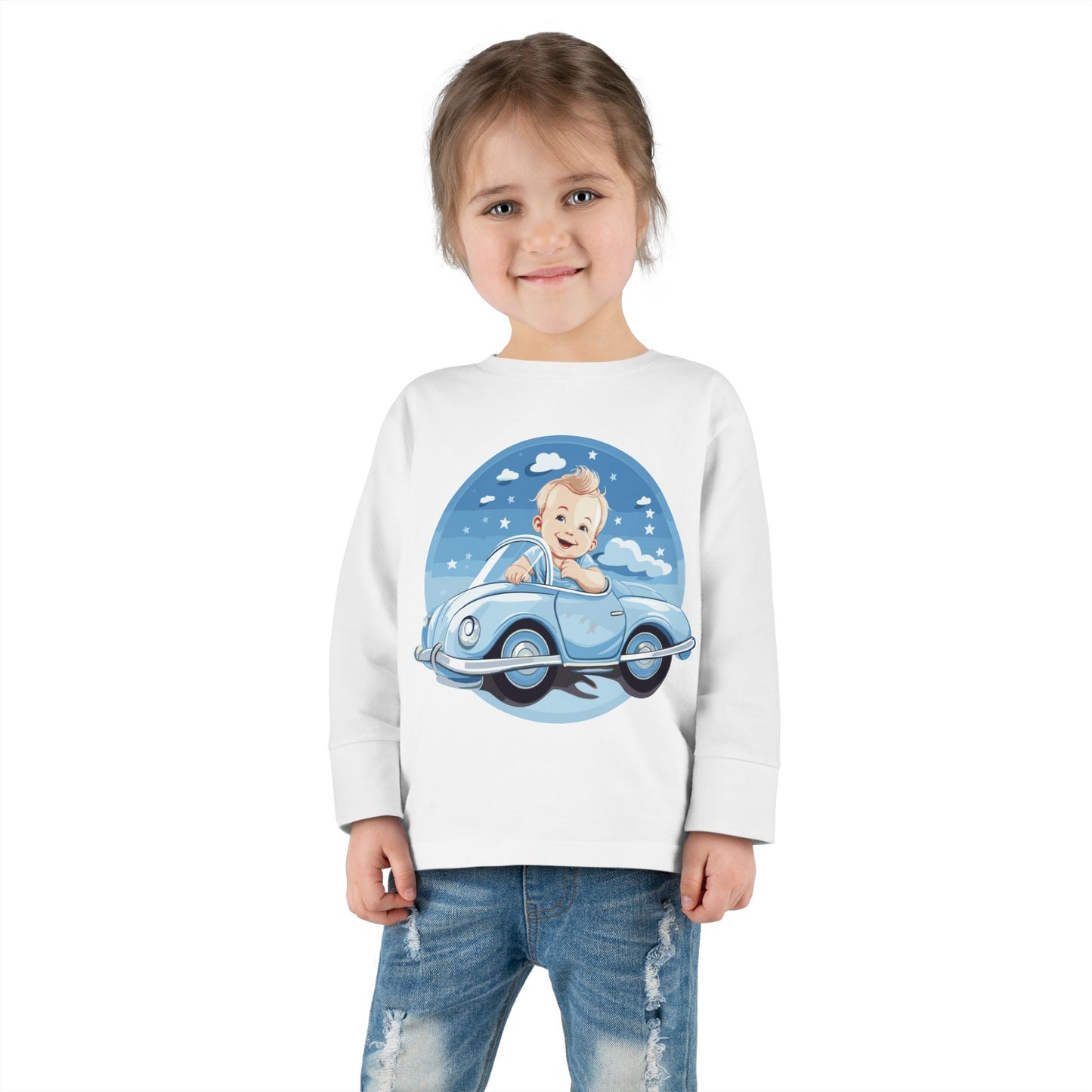 Unisex Graphic 100% Combed Cotton Toddler Fit Long Sleeve Tee
