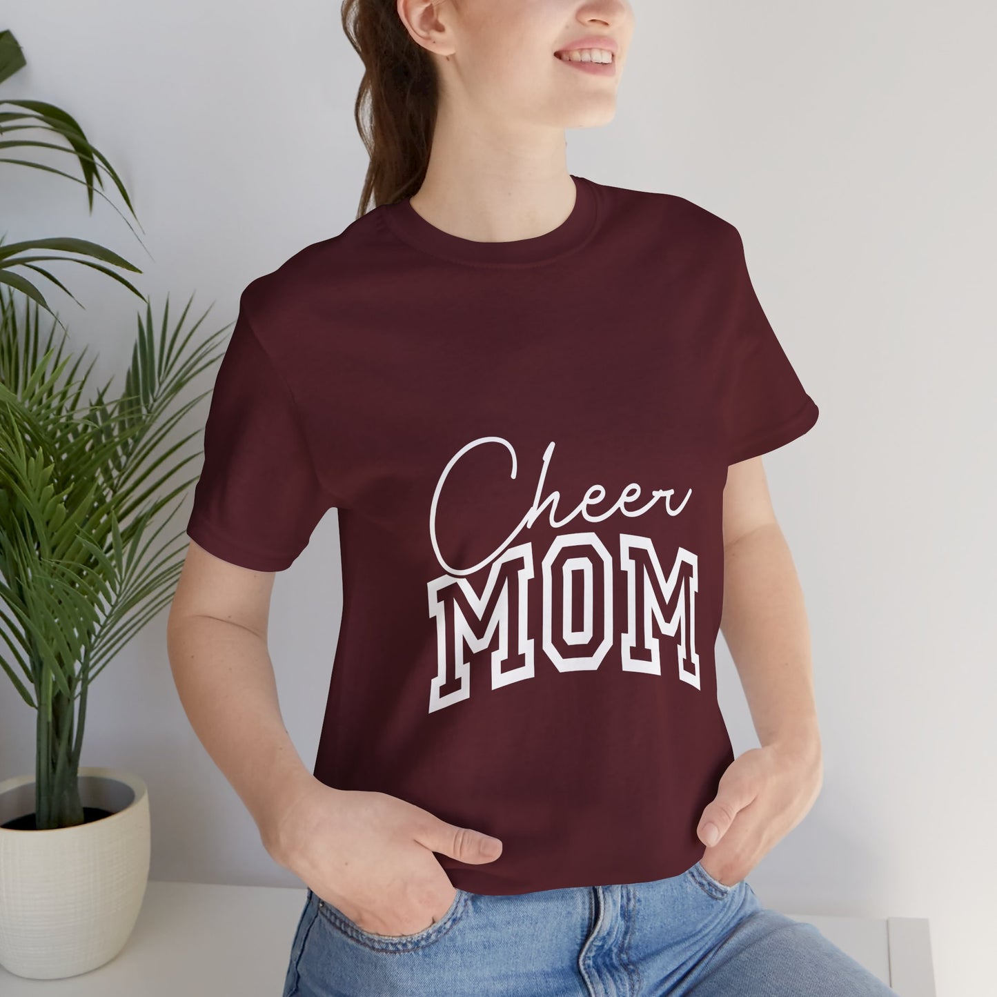 "Cheer Mom" T-Shirt | Game Day T-Shirt | Cheerleading Mom Tee, Perfect for Game Day, Mother's Day Gift, Cheer Team Spirit Shirt, Soft Cotton T-Shirt for Moms