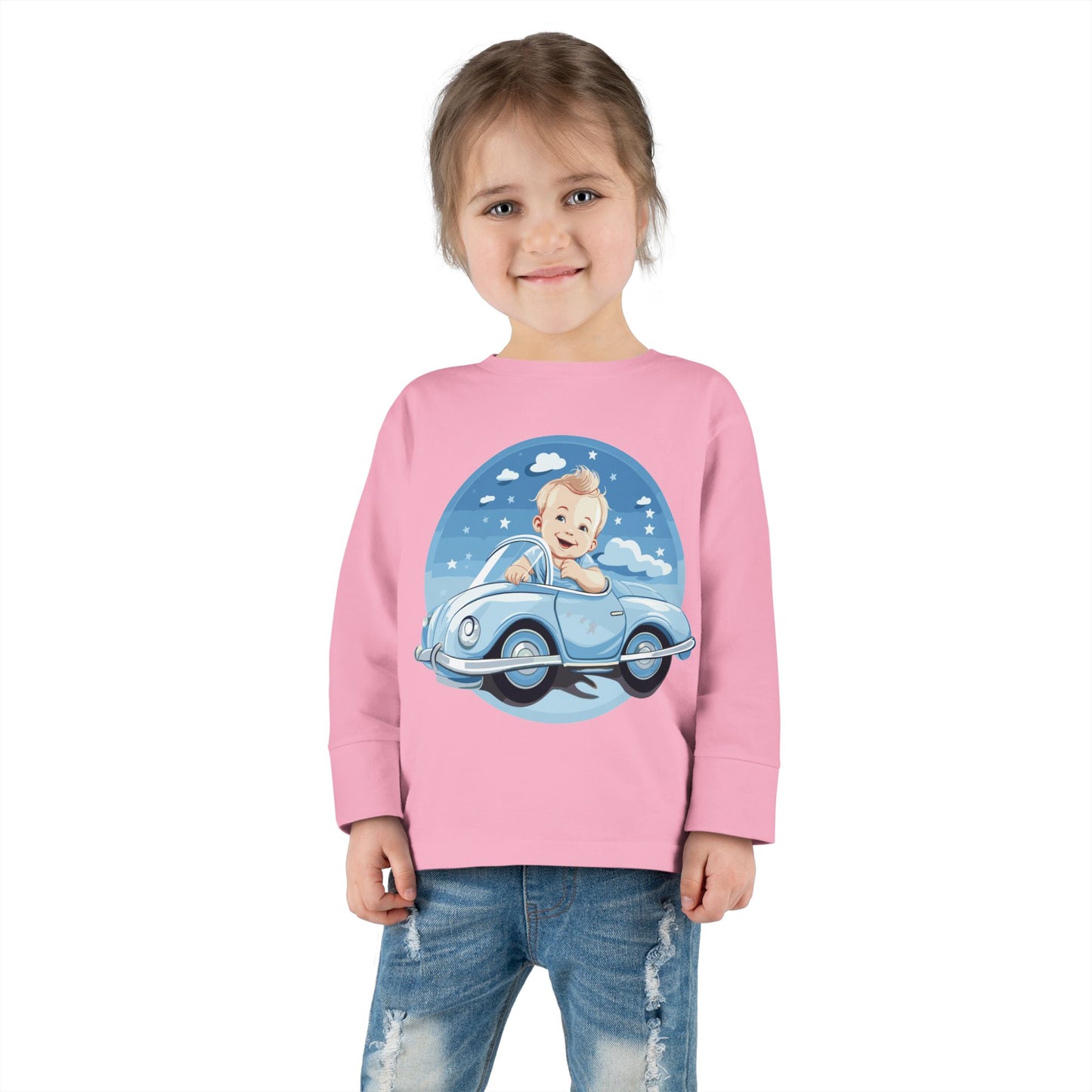 Unisex Graphic 100% Combed Cotton Toddler Fit Long Sleeve Tee