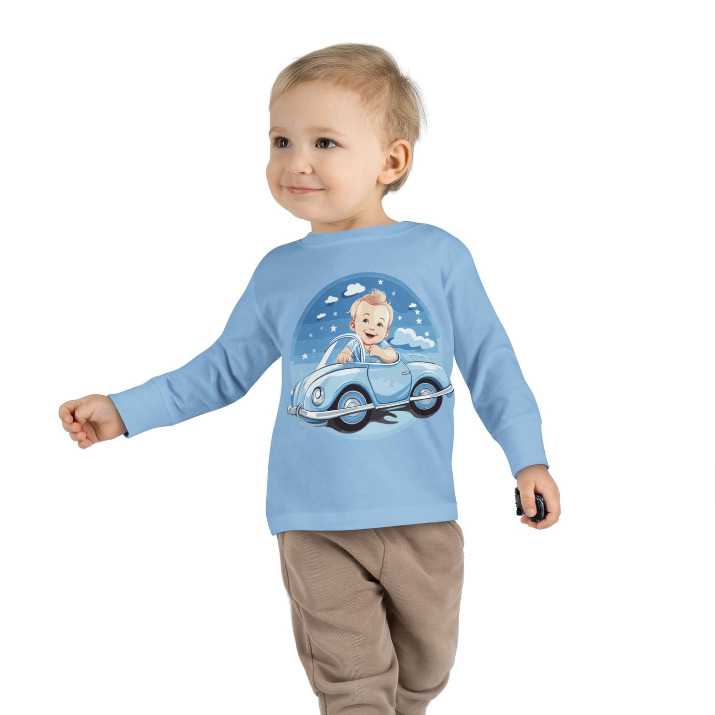 Unisex Graphic 100% Combed Cotton Toddler Fit Long Sleeve Tee