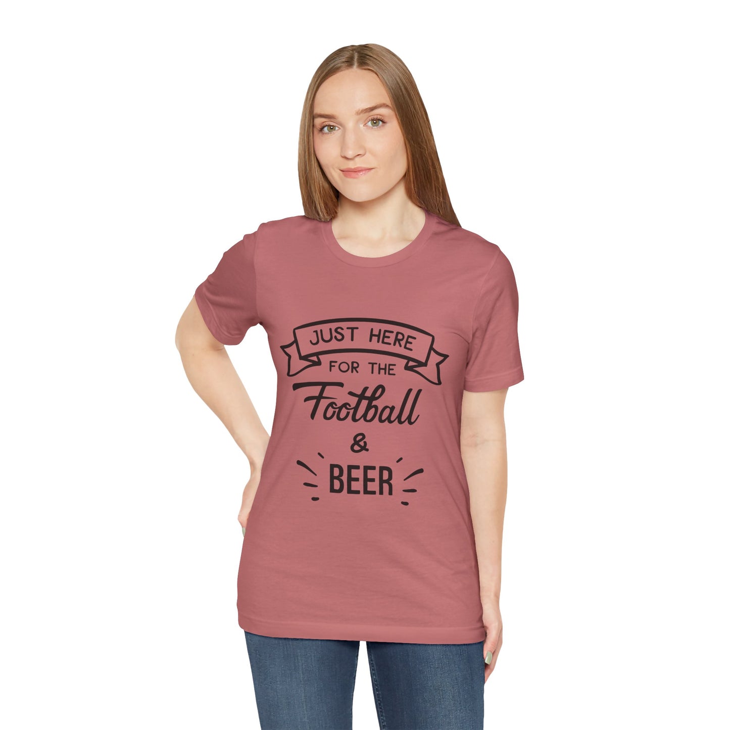 "Football & Beer" T-Shirt | Unisex Gameday Tee, Unisex T-Shirt, Casual Wear, Game Day Shirt, Tailgate Tee, Gift for Sports Fans, Summer Apparel