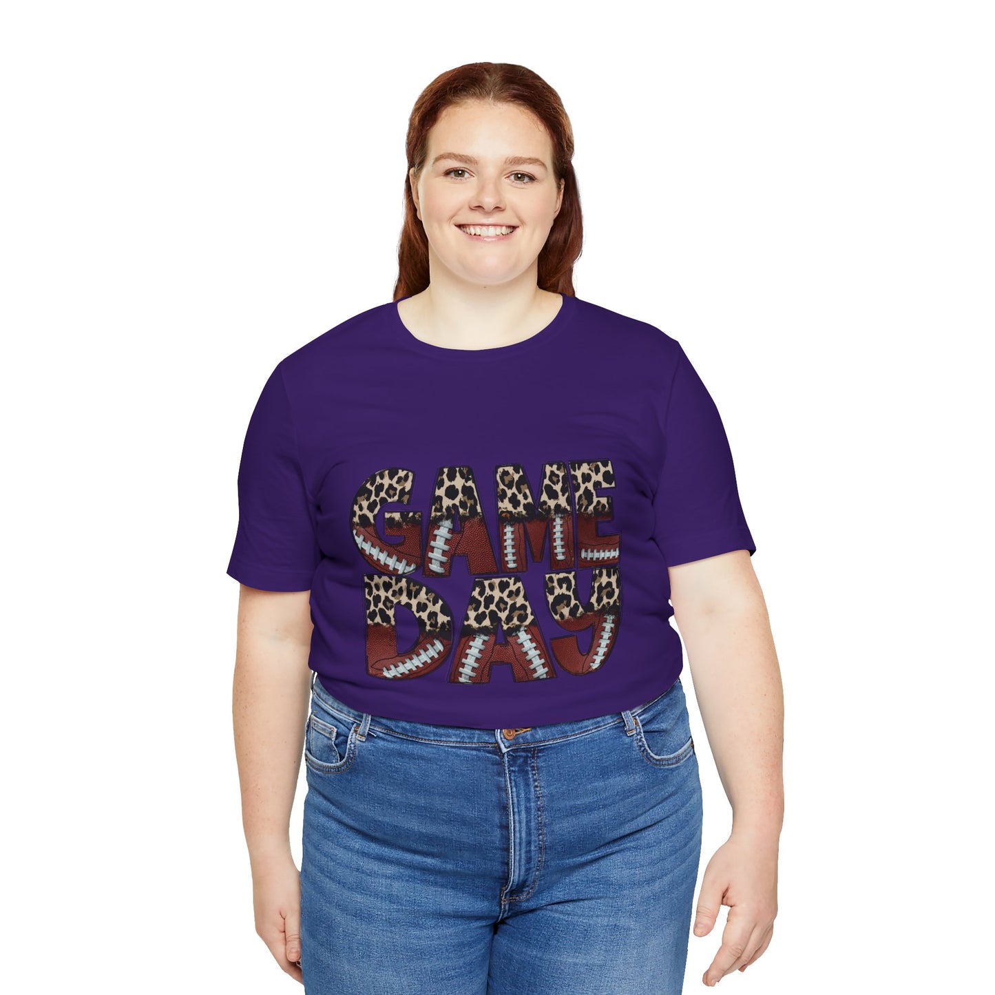 Leopard Print Game Day T-Shirt | Women's Gameday Tee, Unisex T-Shirt for Sports Fans, College Game Day Shirt, Tailgate Party Outfit, Casual Comfort Wear
