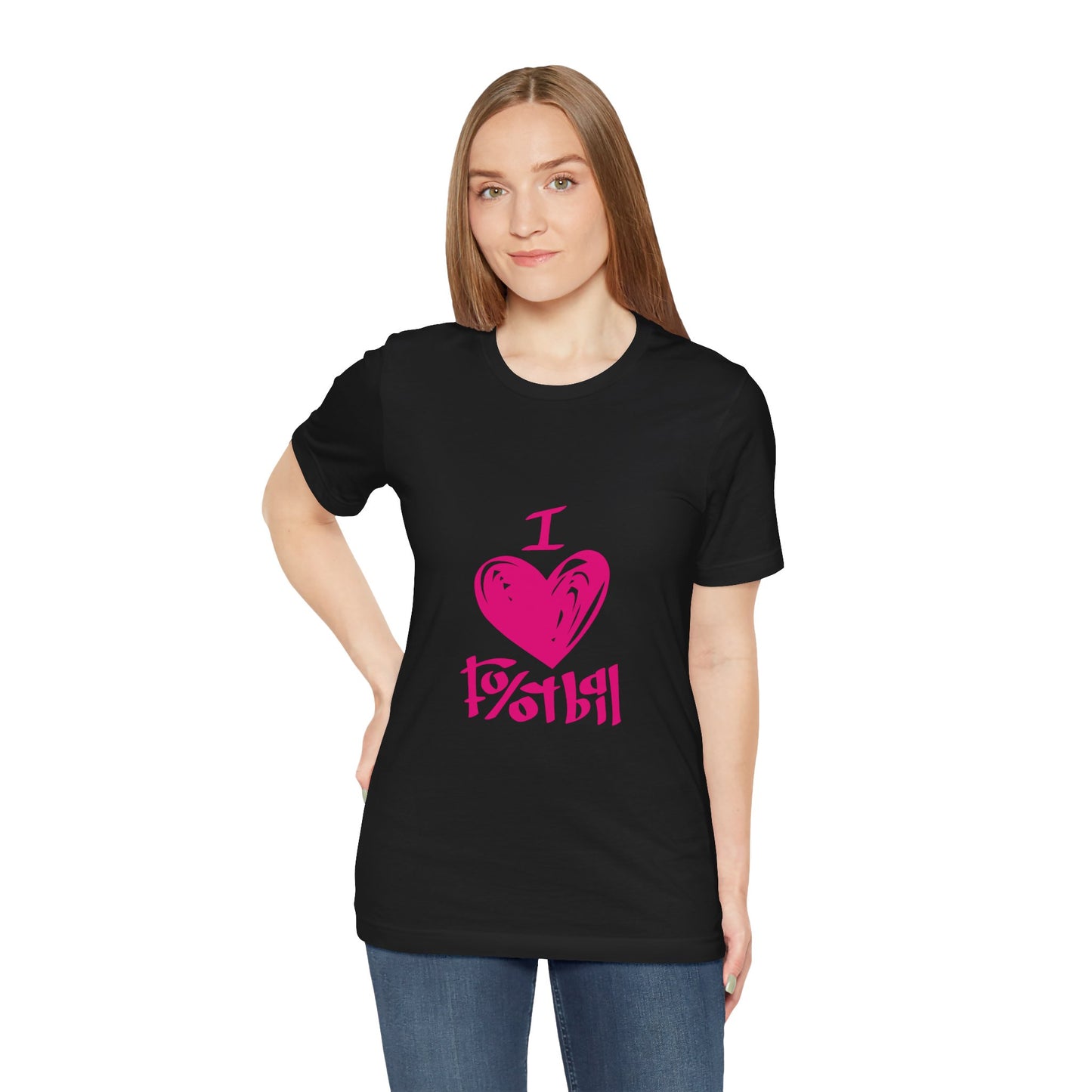 "I Love Football" T-Shirt | Classic Game Day Tee - Perfect for Sports Fans, Game Day, Birthday Gifts, Casual Wear, Team Spirit