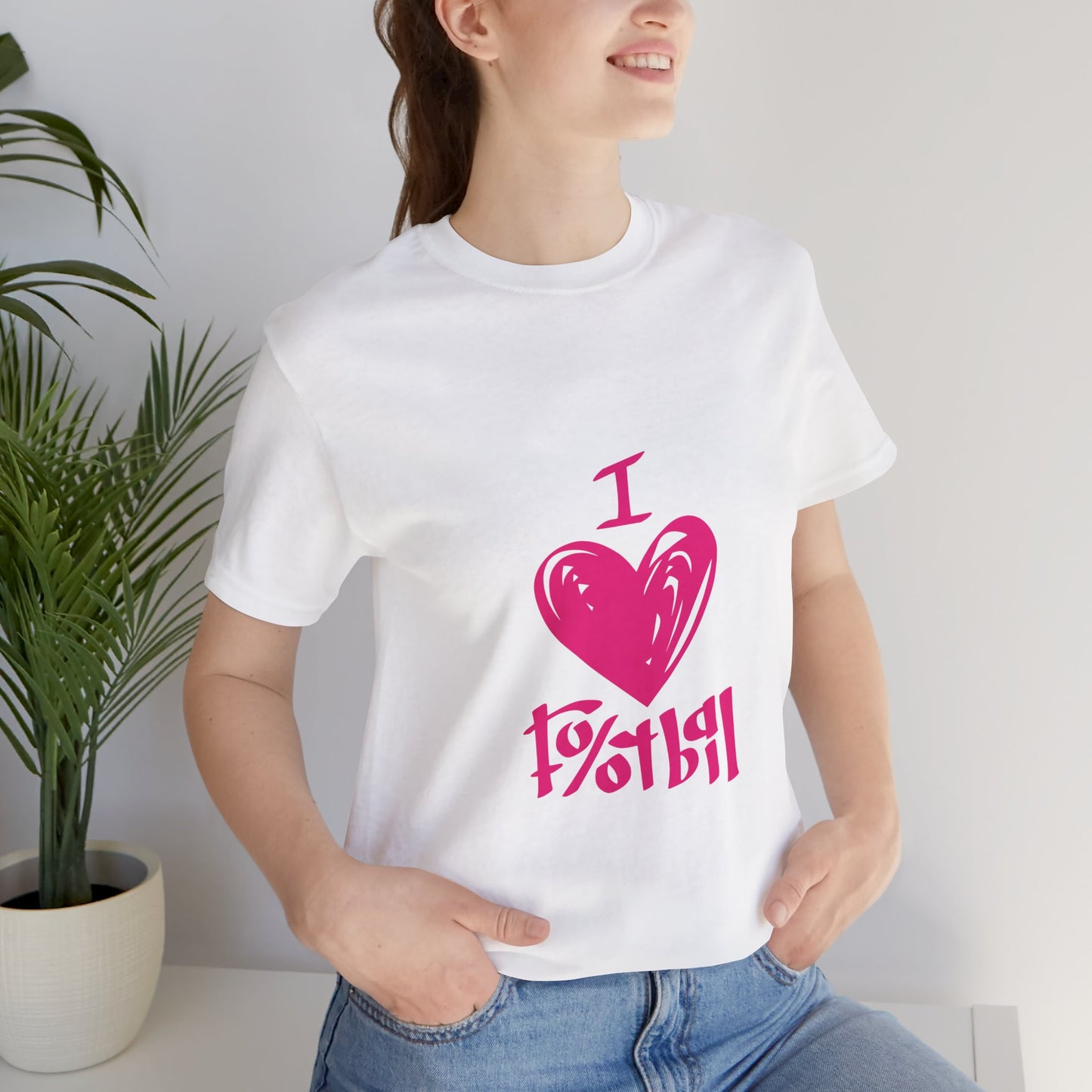 "I Love Football" T-Shirt | Classic Game Day Tee - Perfect for Sports Fans, Game Day, Birthday Gifts, Casual Wear, Team Spirit