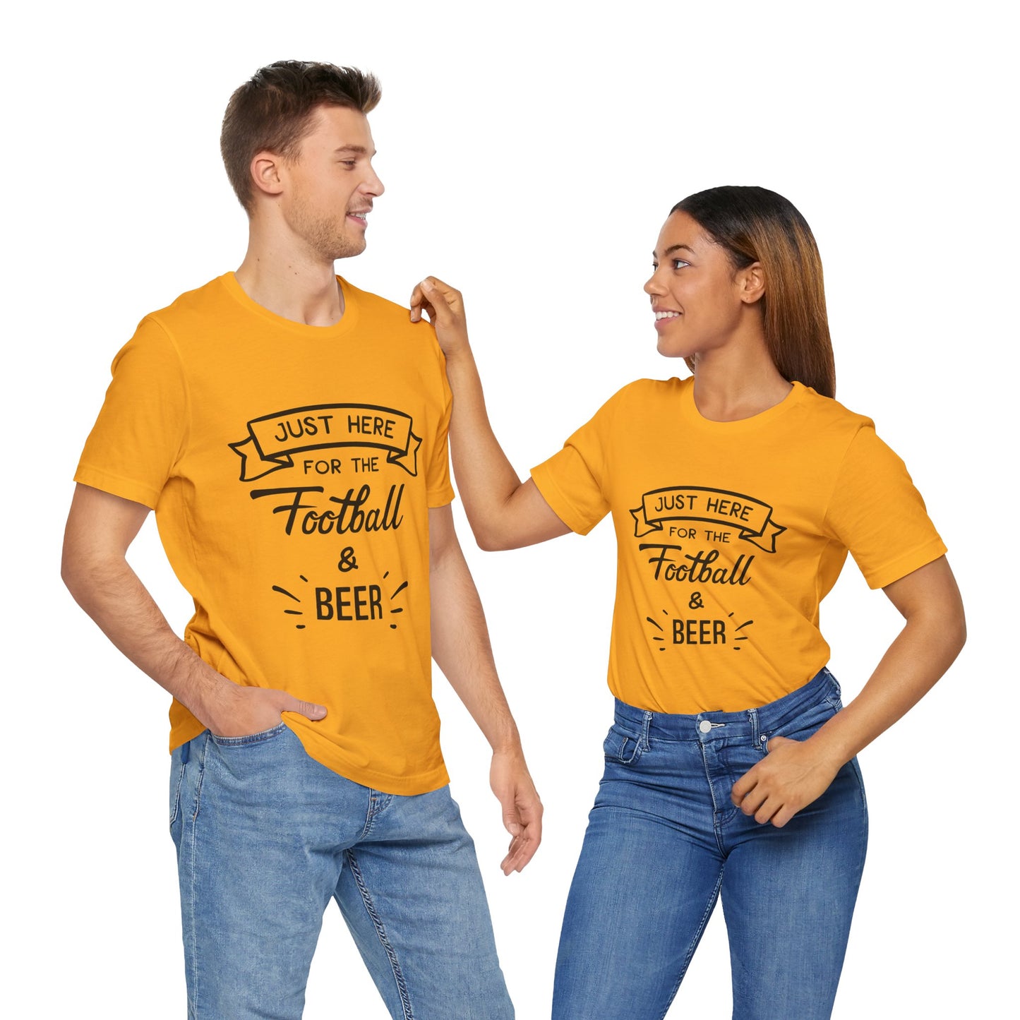 "Football & Beer" T-Shirt | Unisex Gameday Tee, Unisex T-Shirt, Casual Wear, Game Day Shirt, Tailgate Tee, Gift for Sports Fans, Summer Apparel