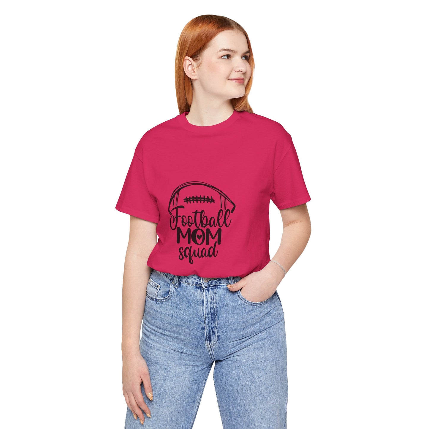 "Football Mom Squad" T-Shirt | Game Day Mom Shirt, Unisex Jersey Short Sleeve T-Shirt for Football Moms, Sports Shirt, Gift for Game Day, Team Spirit Wear