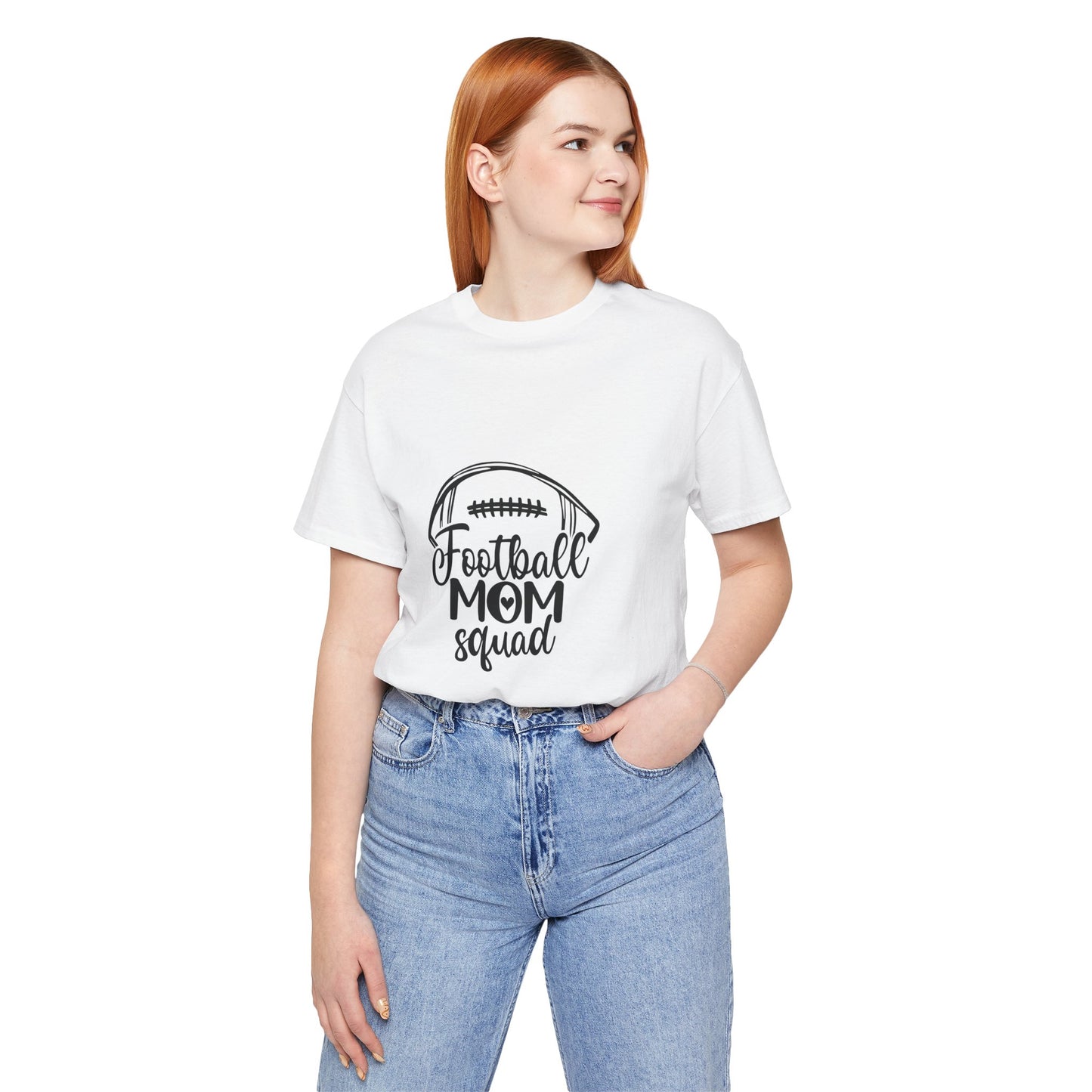 "Football Mom Squad" T-Shirt | Game Day Mom Shirt, Unisex Jersey Short Sleeve T-Shirt for Football Moms, Sports Shirt, Gift for Game Day, Team Spirit Wear