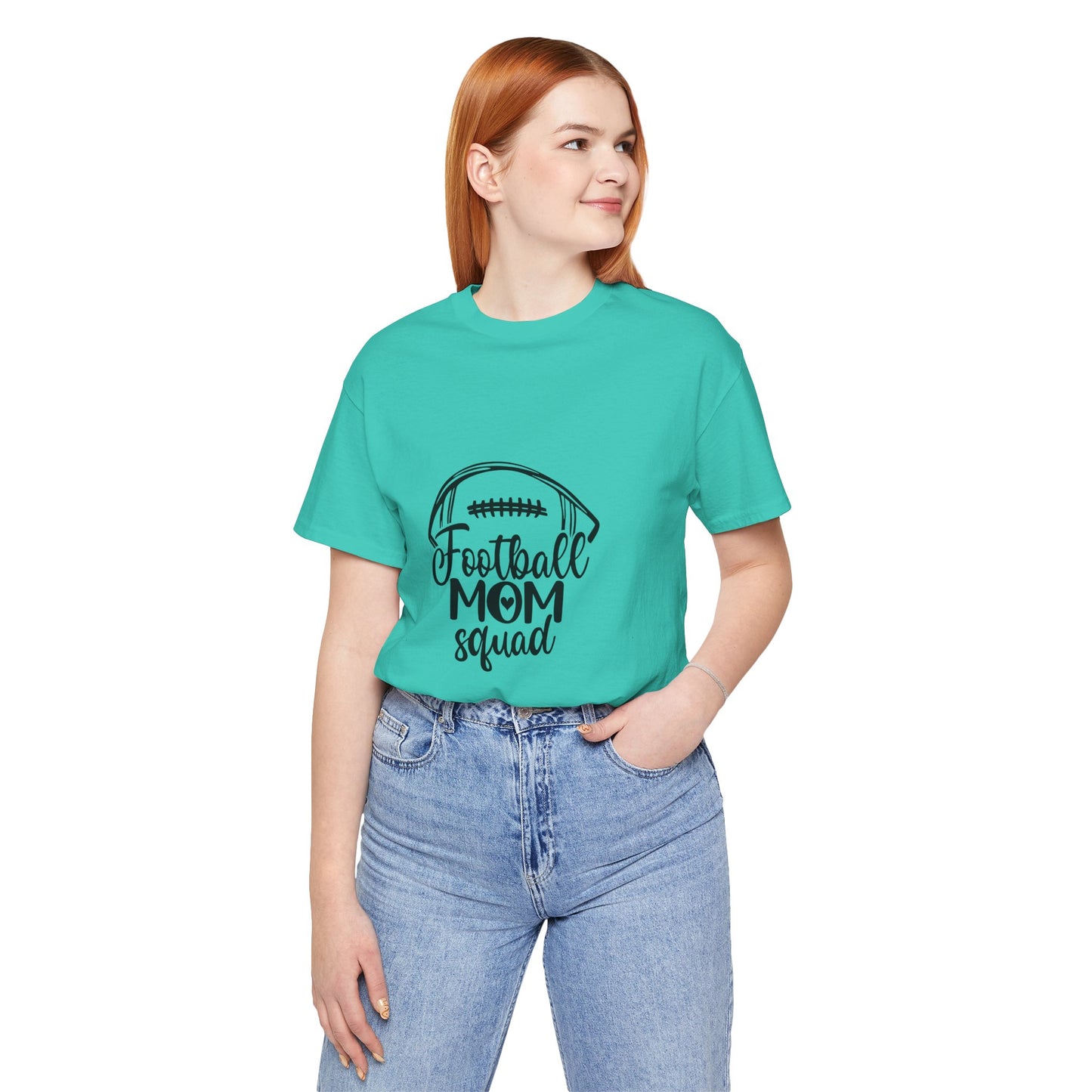 "Football Mom Squad" T-Shirt | Game Day Mom Shirt, Unisex Jersey Short Sleeve T-Shirt for Football Moms, Sports Shirt, Gift for Game Day, Team Spirit Wear