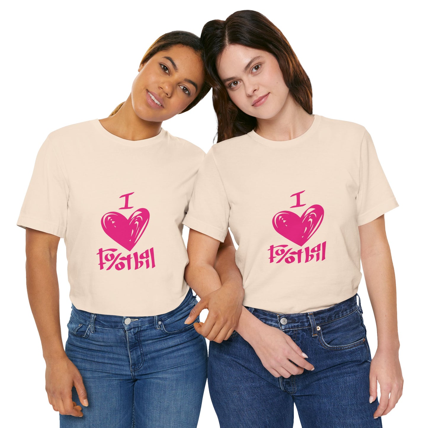 "I Love Football" T-Shirt | Classic Game Day Tee - Perfect for Sports Fans, Game Day, Birthday Gifts, Casual Wear, Team Spirit