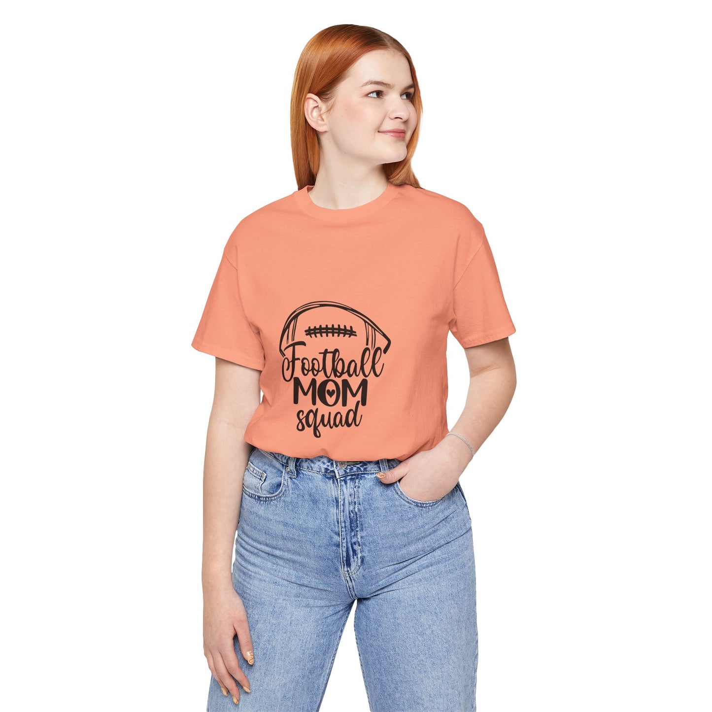 "Football Mom Squad" T-Shirt | Game Day Mom Shirt, Unisex Jersey Short Sleeve T-Shirt for Football Moms, Sports Shirt, Gift for Game Day, Team Spirit Wear