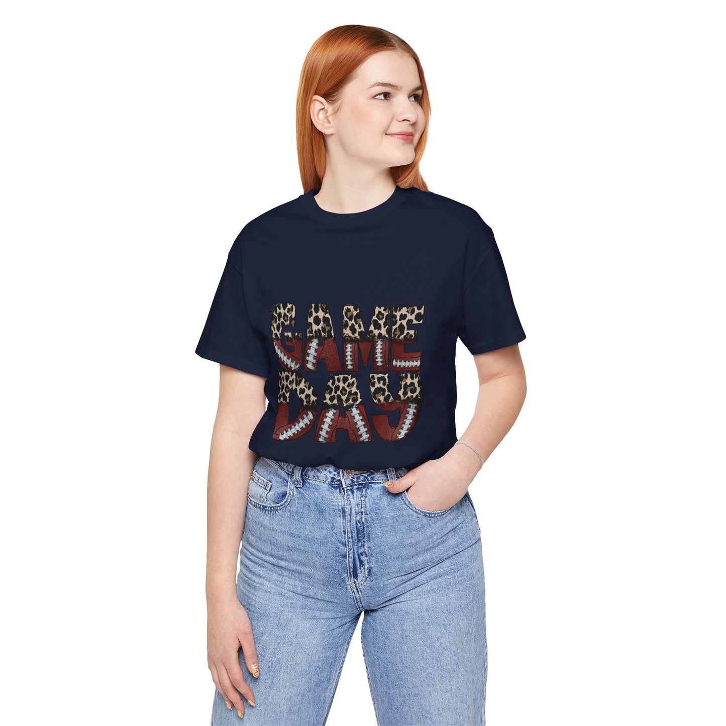 Leopard Print Game Day T-Shirt | Women's Gameday Tee, Unisex T-Shirt for Sports Fans, College Game Day Shirt, Tailgate Party Outfit, Casual Comfort Wear