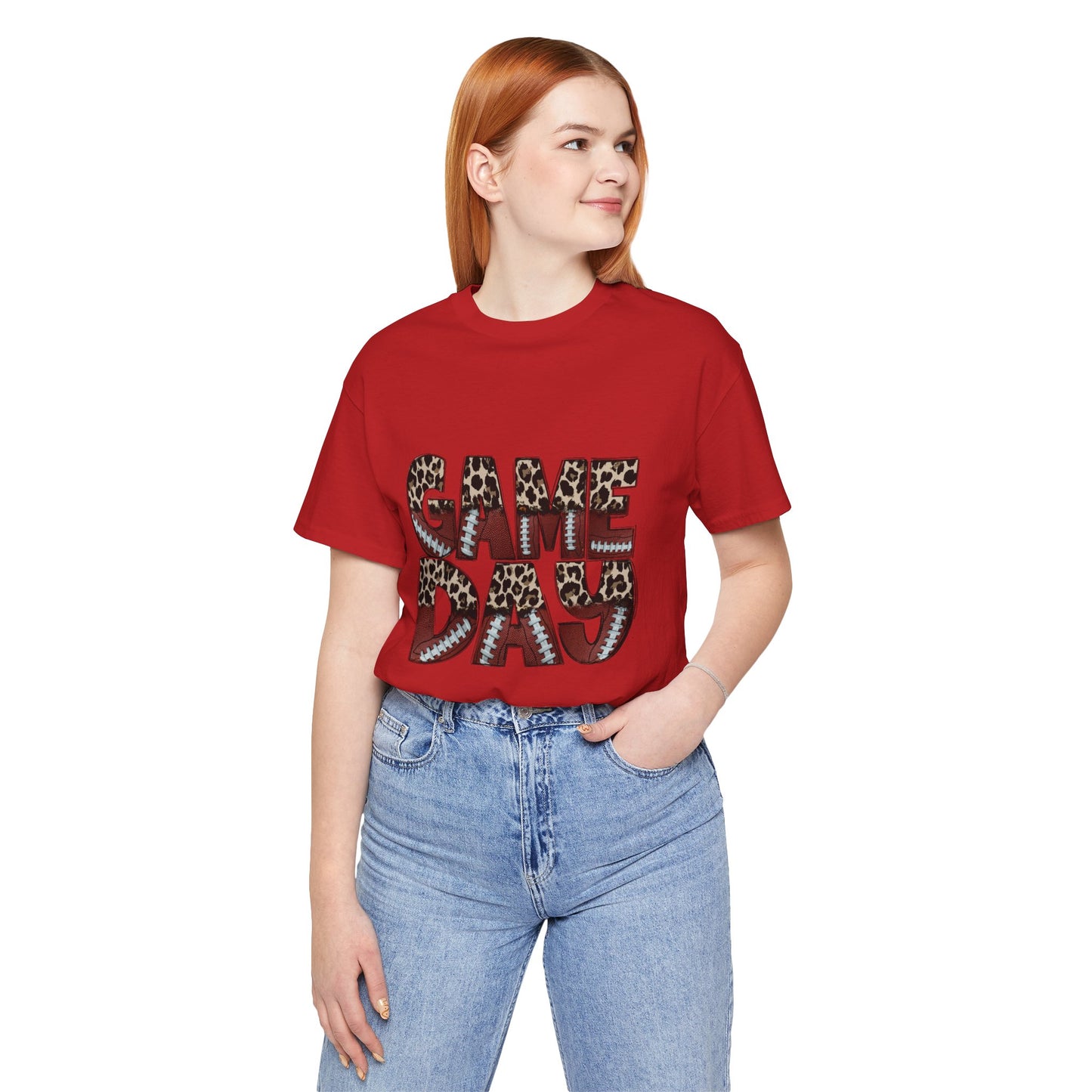 Leopard Print Game Day T-Shirt | Women's Gameday Tee, Unisex T-Shirt for Sports Fans, College Game Day Shirt, Tailgate Party Outfit, Casual Comfort Wear