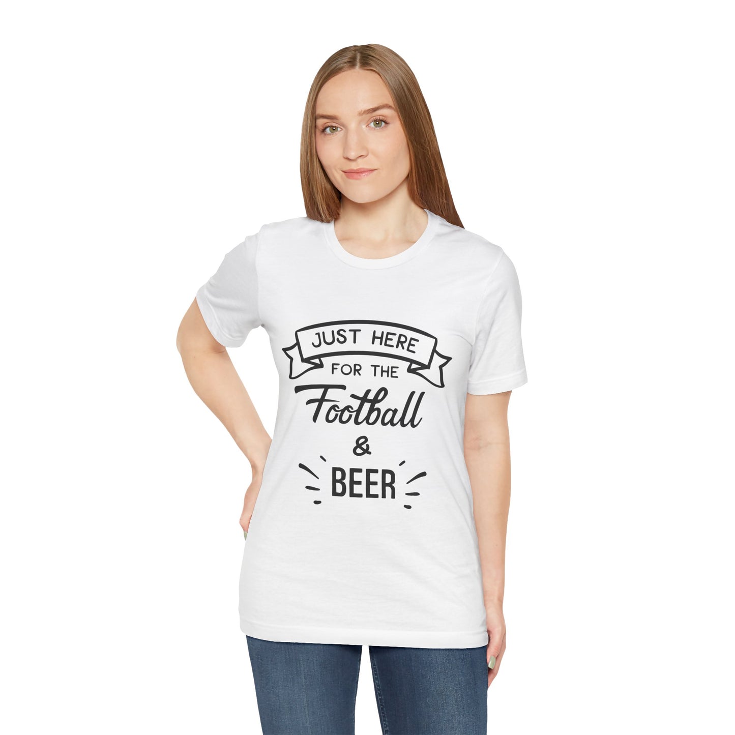 "Football & Beer" T-Shirt | Unisex Gameday Tee, Unisex T-Shirt, Casual Wear, Game Day Shirt, Tailgate Tee, Gift for Sports Fans, Summer Apparel