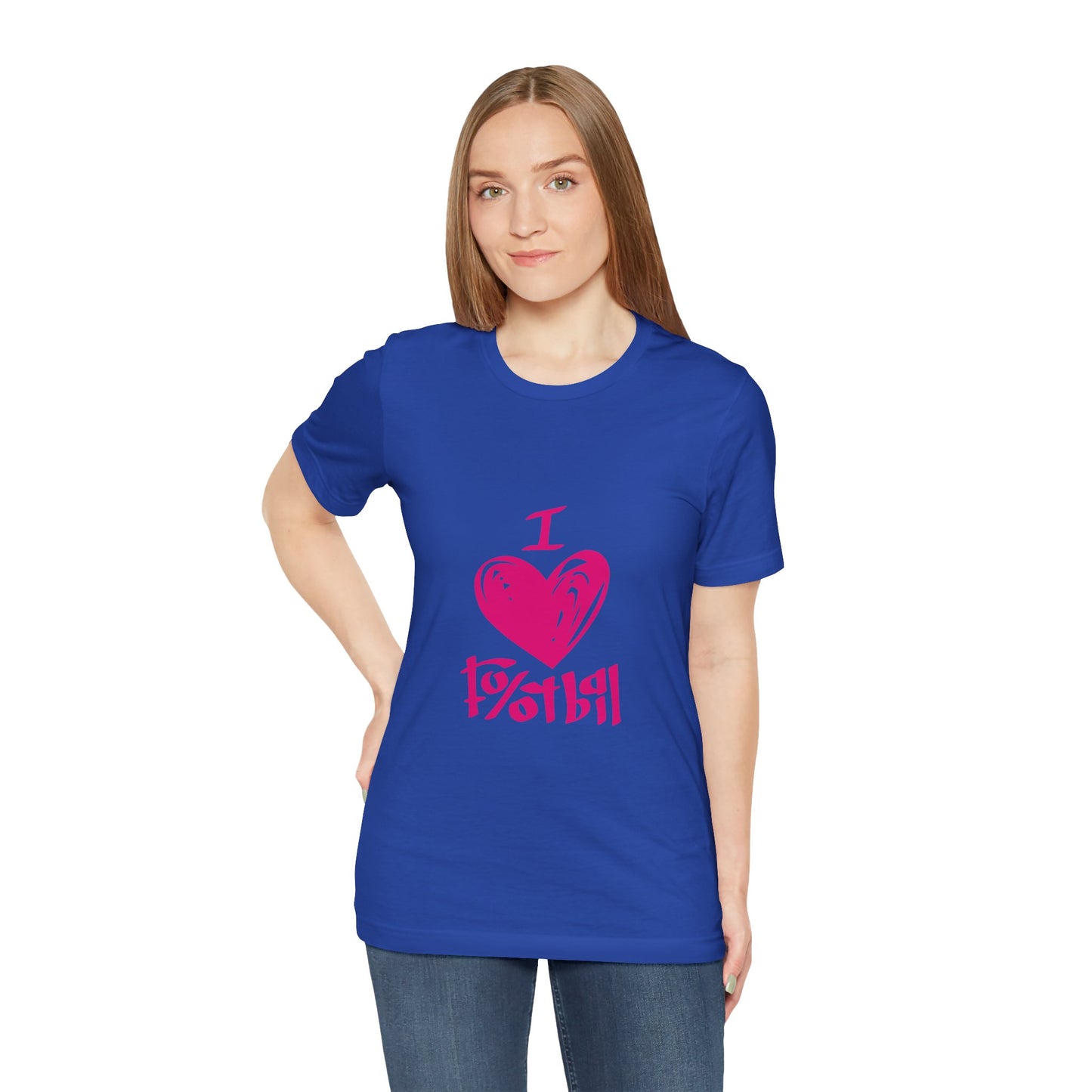 "I Love Football" T-Shirt | Classic Game Day Tee - Perfect for Sports Fans, Game Day, Birthday Gifts, Casual Wear, Team Spirit
