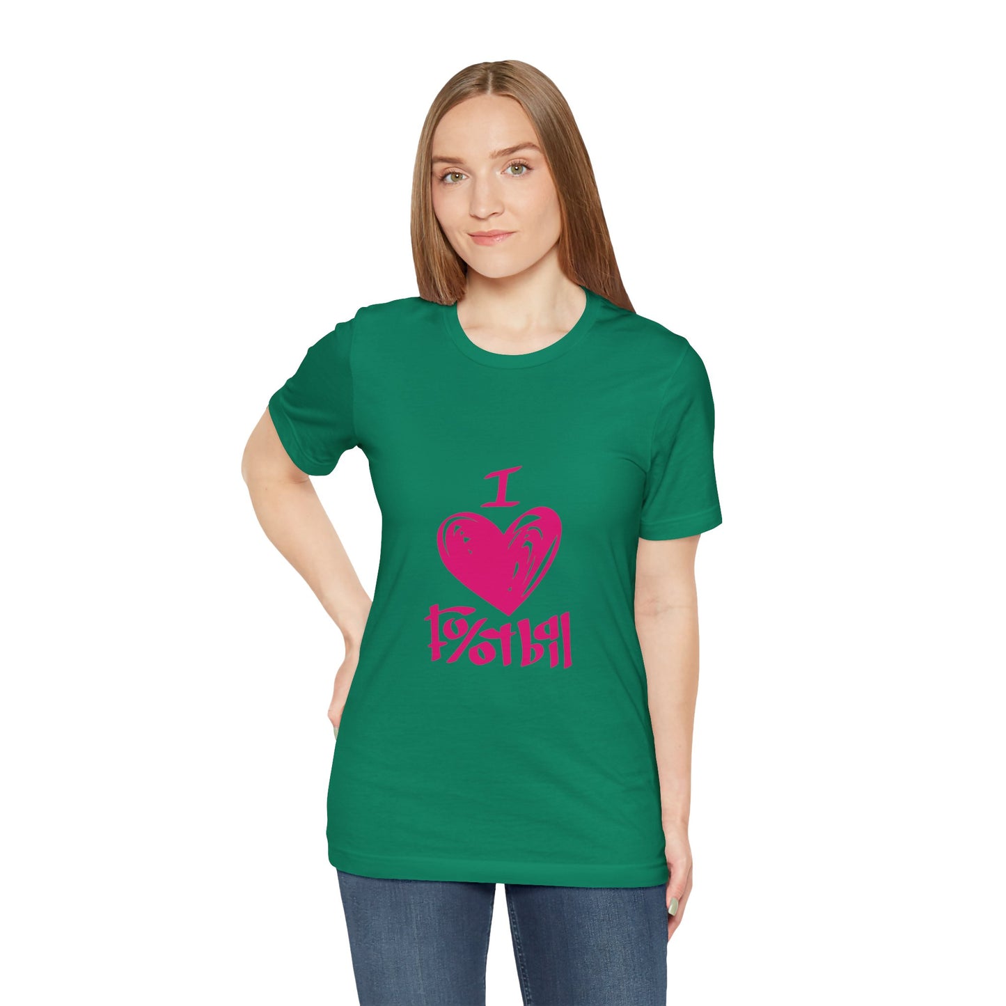 "I Love Football" T-Shirt | Classic Game Day Tee - Perfect for Sports Fans, Game Day, Birthday Gifts, Casual Wear, Team Spirit