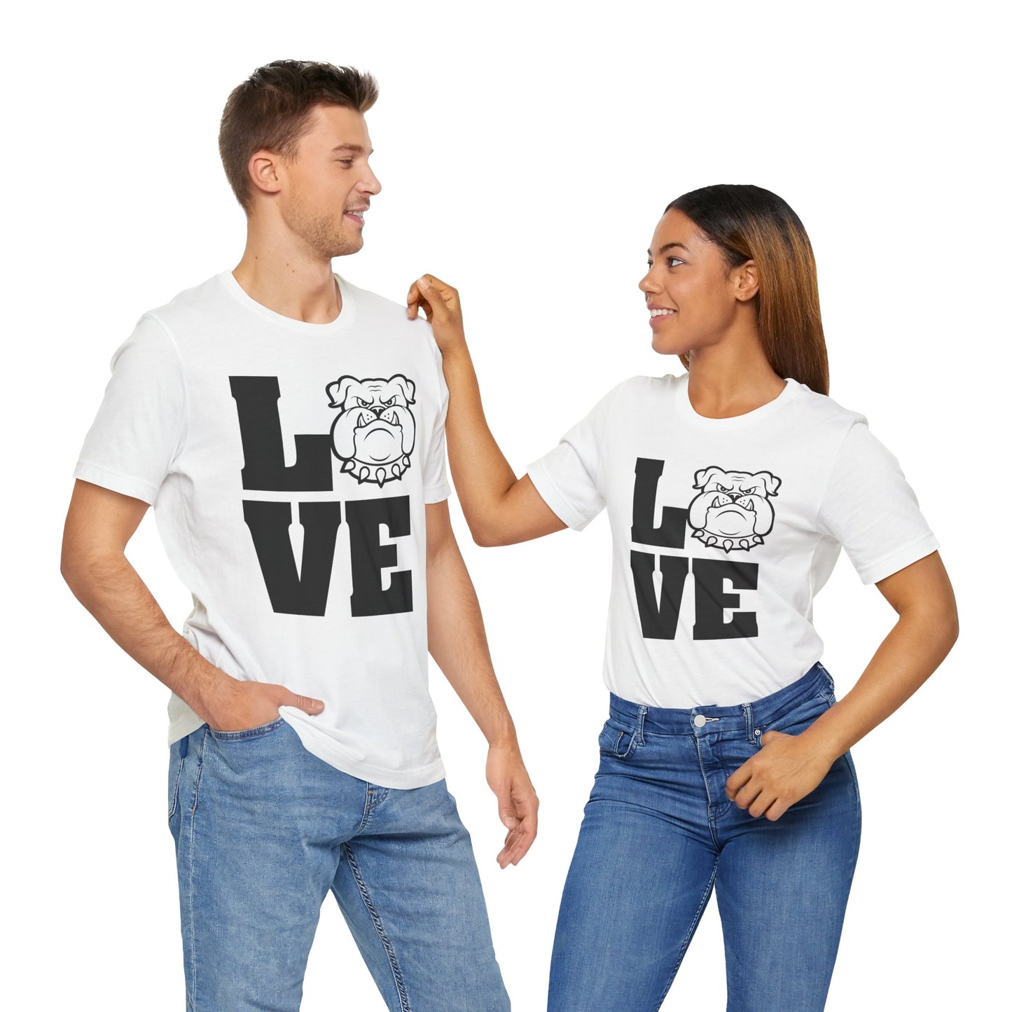 "Bulldog Love" Unisex T-Shirt | Bulldog Lover Gift, Casual Wear, Animal Lover Shirt, Pet Owner Gift, Stylish Graphic Tee, Everyday Comfort