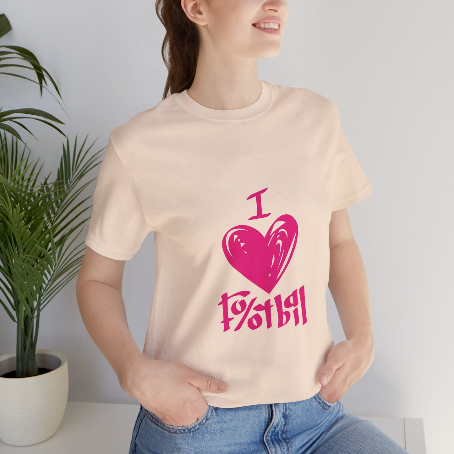 "I Love Football" T-Shirt | Classic Game Day Tee - Perfect for Sports Fans, Game Day, Birthday Gifts, Casual Wear, Team Spirit