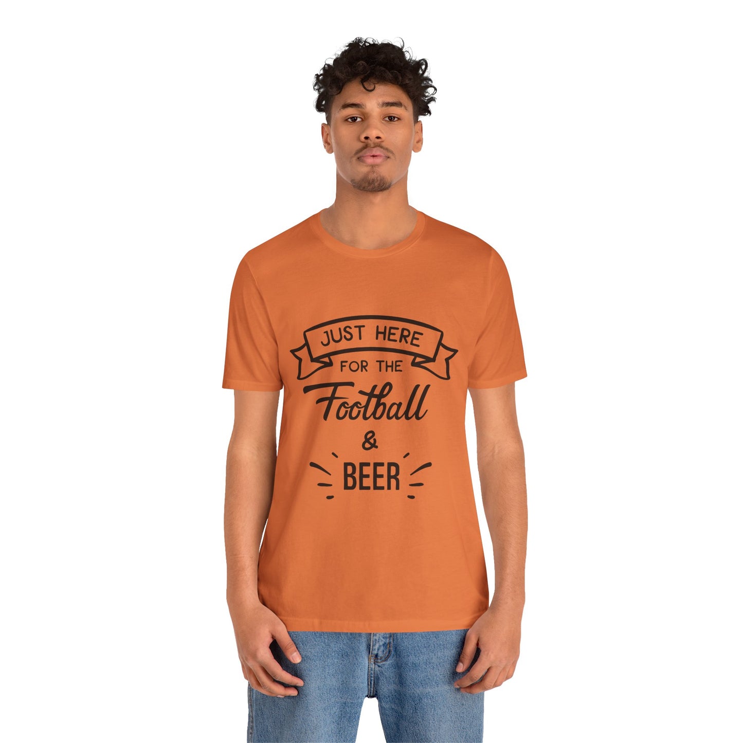 "Football & Beer" T-Shirt | Unisex Gameday Tee, Unisex T-Shirt, Casual Wear, Game Day Shirt, Tailgate Tee, Gift for Sports Fans, Summer Apparel