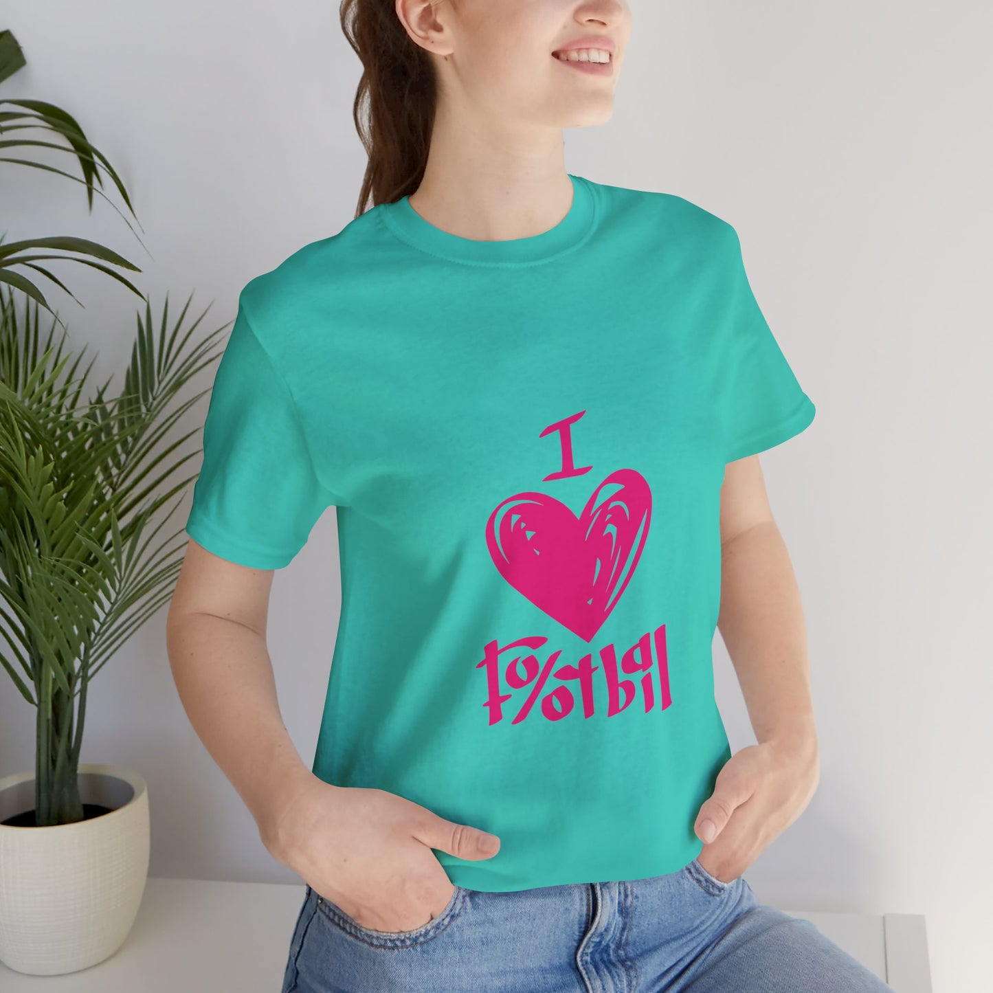"I Love Football" T-Shirt | Classic Game Day Tee - Perfect for Sports Fans, Game Day, Birthday Gifts, Casual Wear, Team Spirit