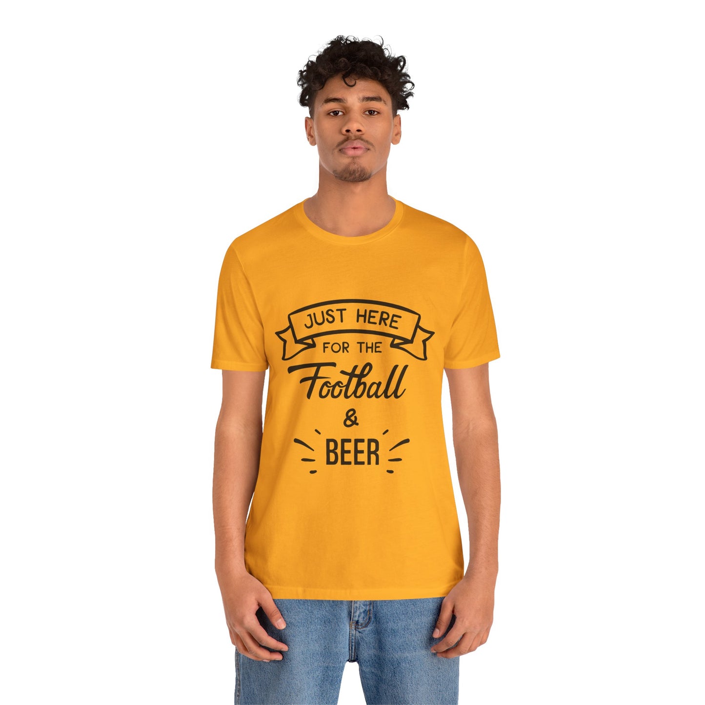 "Football & Beer" T-Shirt | Unisex Gameday Tee, Unisex T-Shirt, Casual Wear, Game Day Shirt, Tailgate Tee, Gift for Sports Fans, Summer Apparel