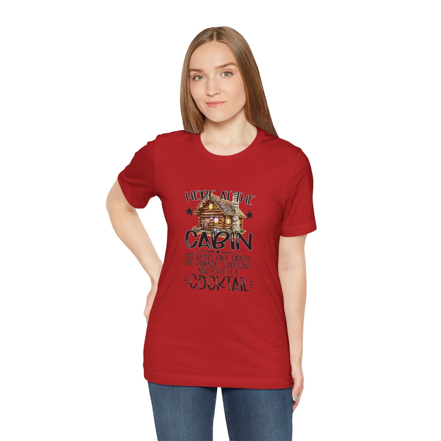 Cabin Vibes Unisex Short Sleeve Tee - Perfect for Cocktail Lovers