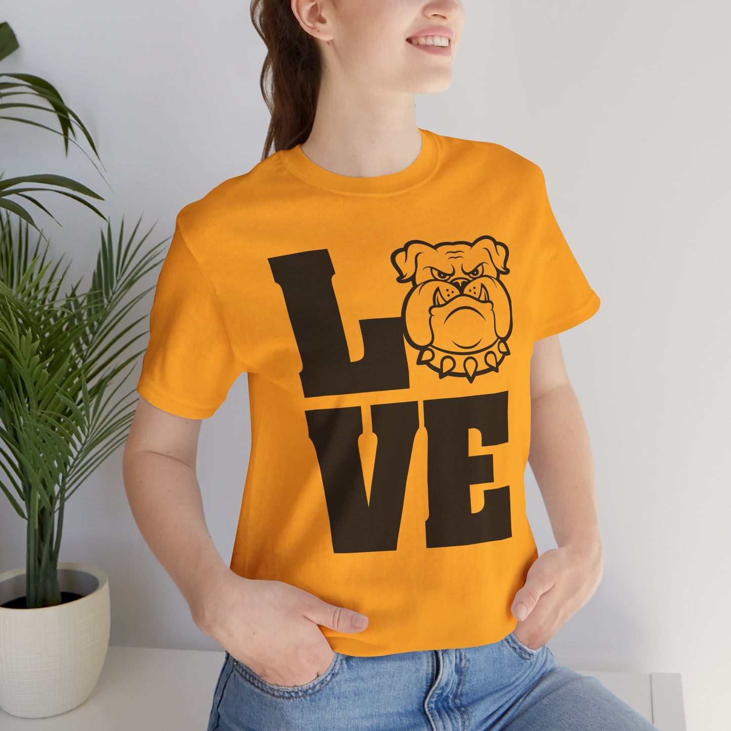 "Bulldog Love" Unisex T-Shirt | Bulldog Lover Gift, Casual Wear, Animal Lover Shirt, Pet Owner Gift, Stylish Graphic Tee, Everyday Comfort