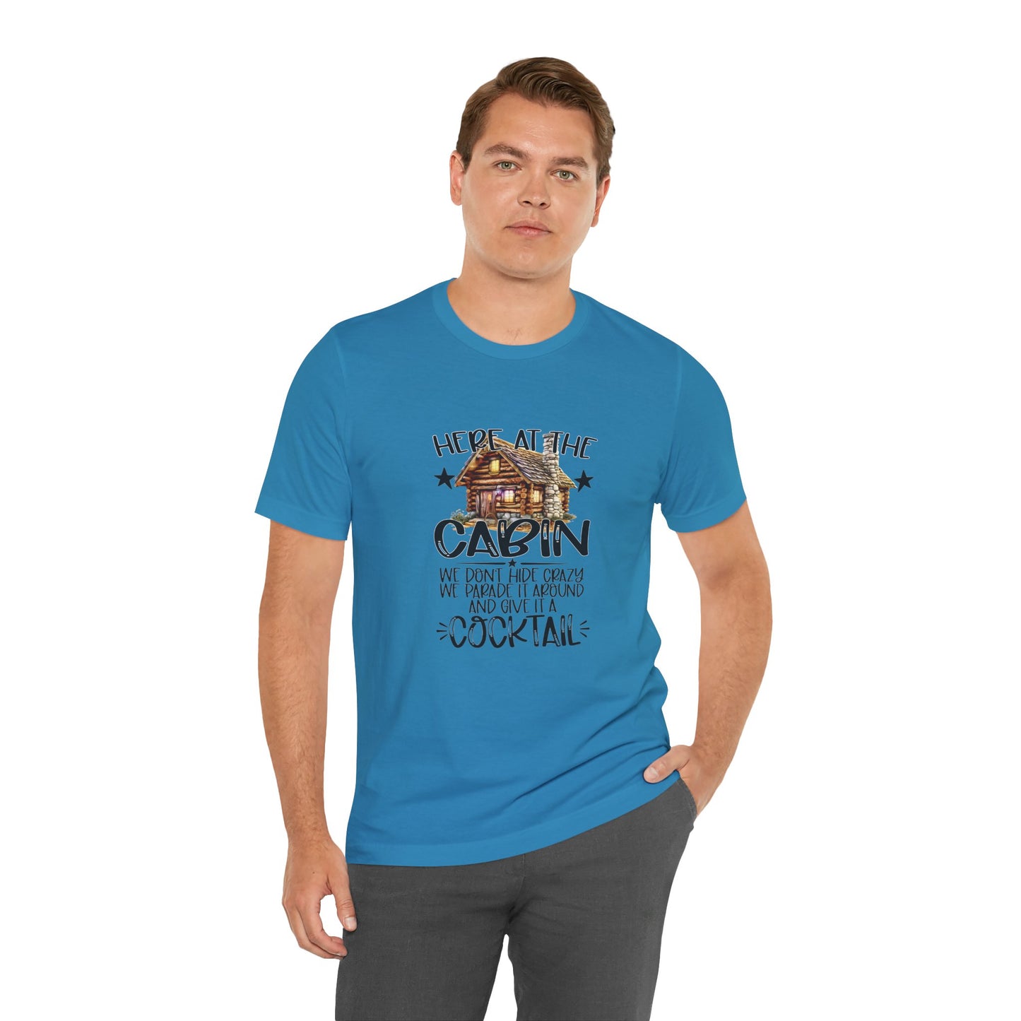 Cabin Vibes Unisex Short Sleeve Tee - Perfect for Cocktail Lovers