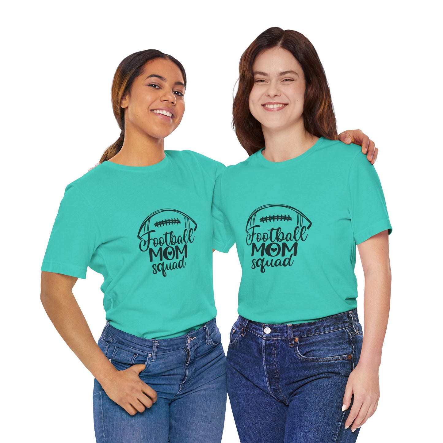 "Football Mom Squad" T-Shirt | Game Day Mom Shirt, Unisex Jersey Short Sleeve T-Shirt for Football Moms, Sports Shirt, Gift for Game Day, Team Spirit Wear