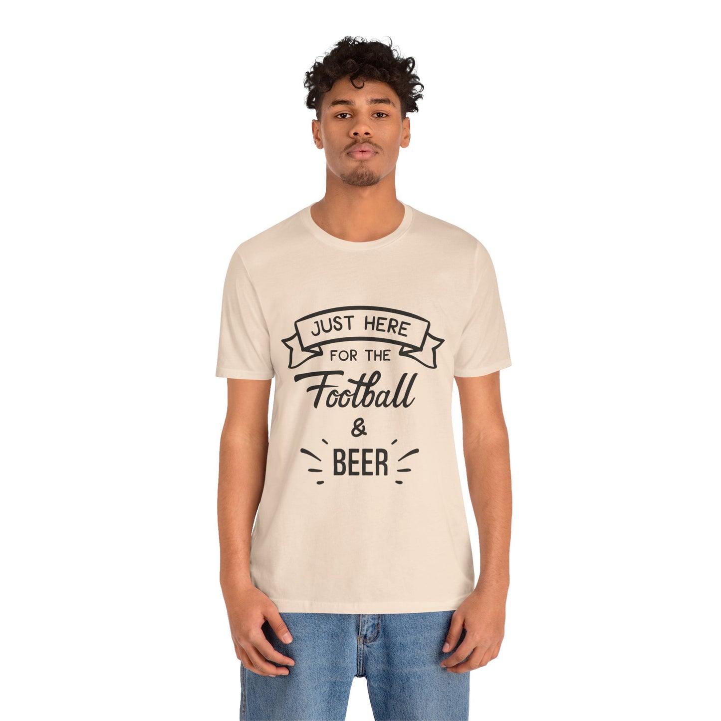 "Football & Beer" T-Shirt | Unisex Gameday Tee, Unisex T-Shirt, Casual Wear, Game Day Shirt, Tailgate Tee, Gift for Sports Fans, Summer Apparel