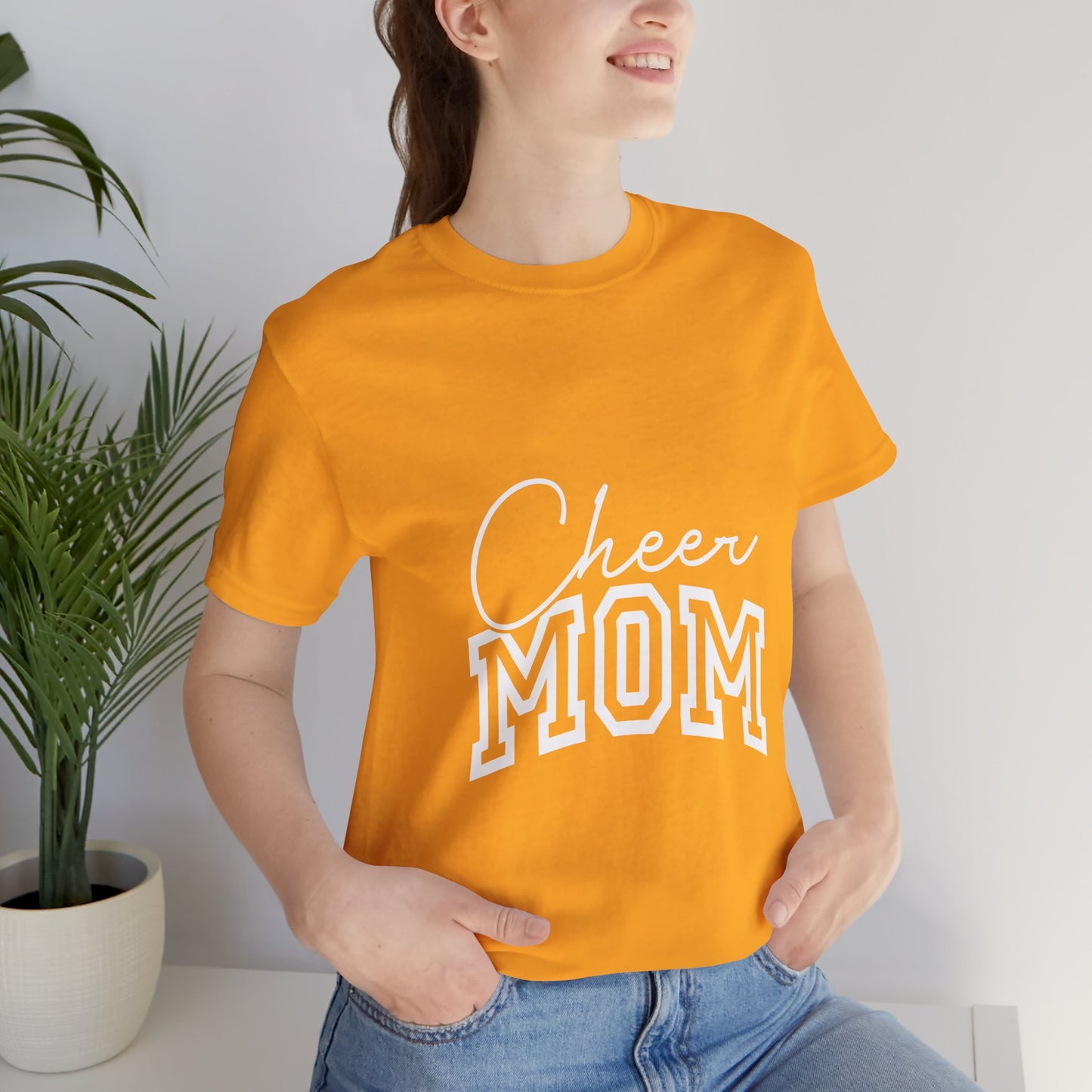 "Cheer Mom" T-Shirt | Game Day T-Shirt | Cheerleading Mom Tee, Perfect for Game Day, Mother's Day Gift, Cheer Team Spirit Shirt, Soft Cotton T-Shirt for Moms