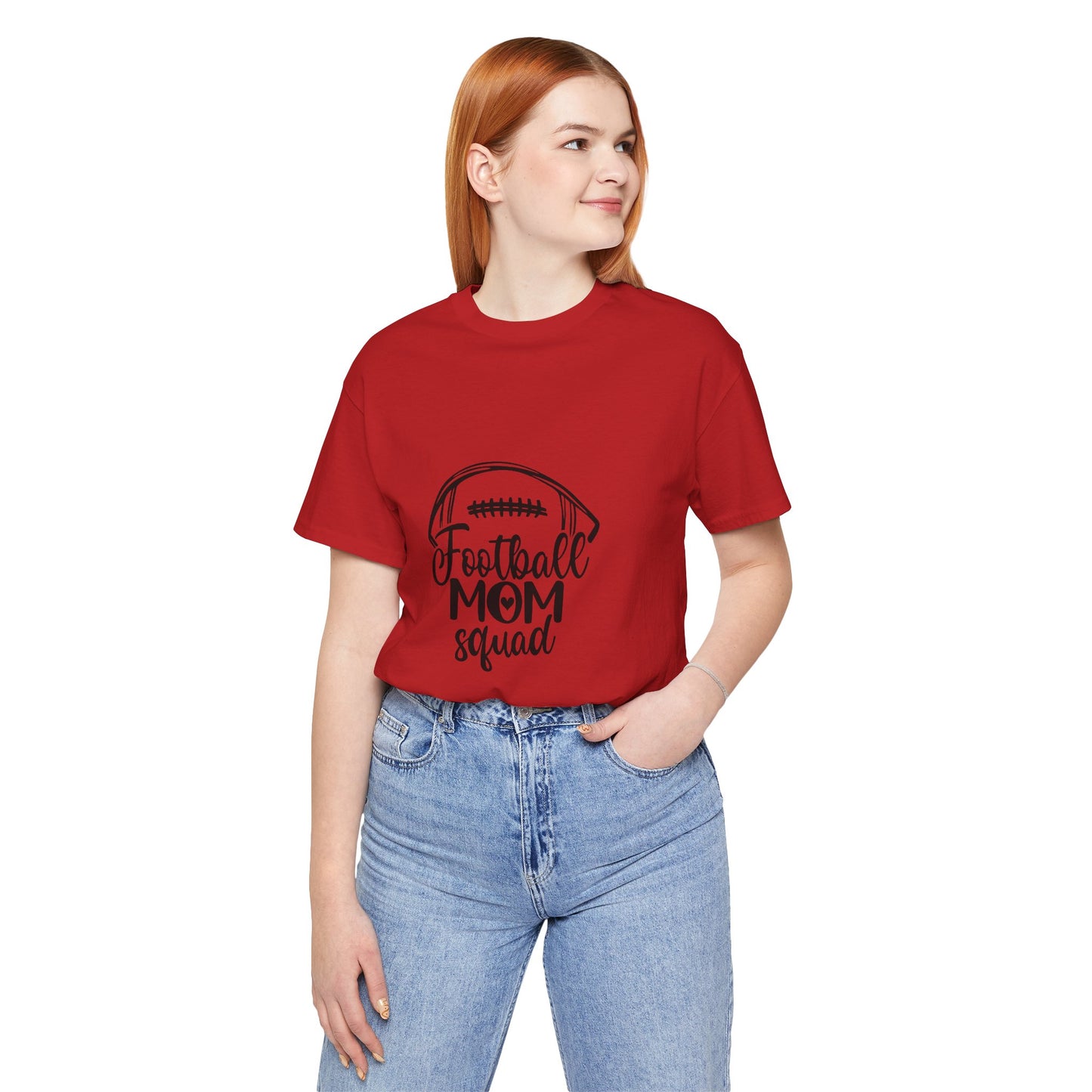 "Football Mom Squad" T-Shirt | Game Day Mom Shirt, Unisex Jersey Short Sleeve T-Shirt for Football Moms, Sports Shirt, Gift for Game Day, Team Spirit Wear