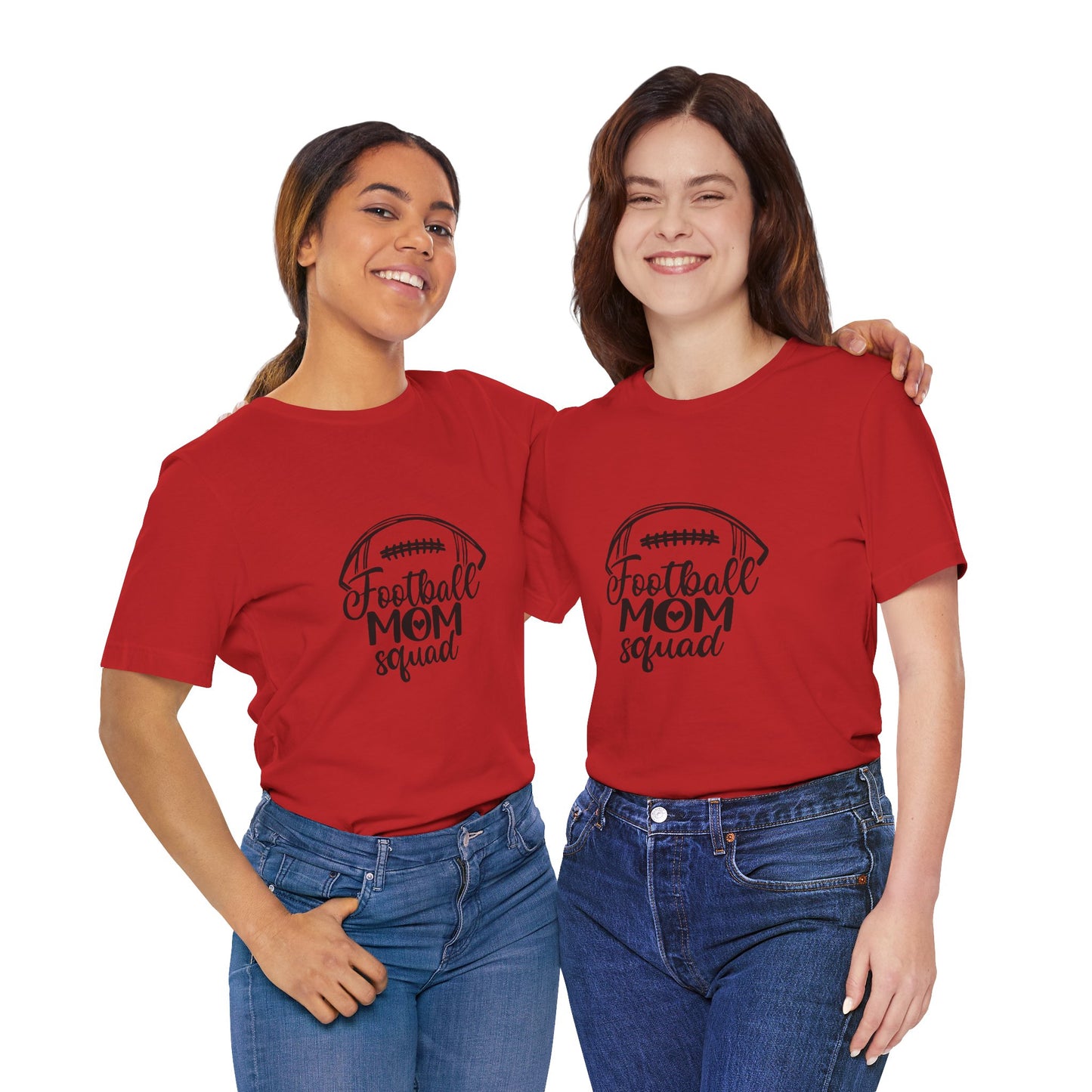 "Football Mom Squad" T-Shirt | Game Day Mom Shirt, Unisex Jersey Short Sleeve T-Shirt for Football Moms, Sports Shirt, Gift for Game Day, Team Spirit Wear