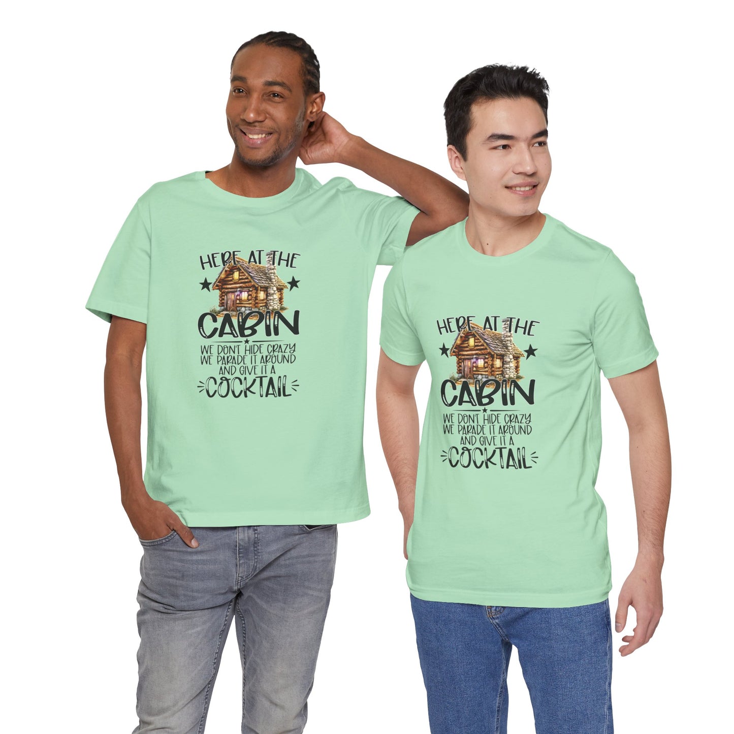 Cabin Vibes Unisex Short Sleeve Tee - Perfect for Cocktail Lovers