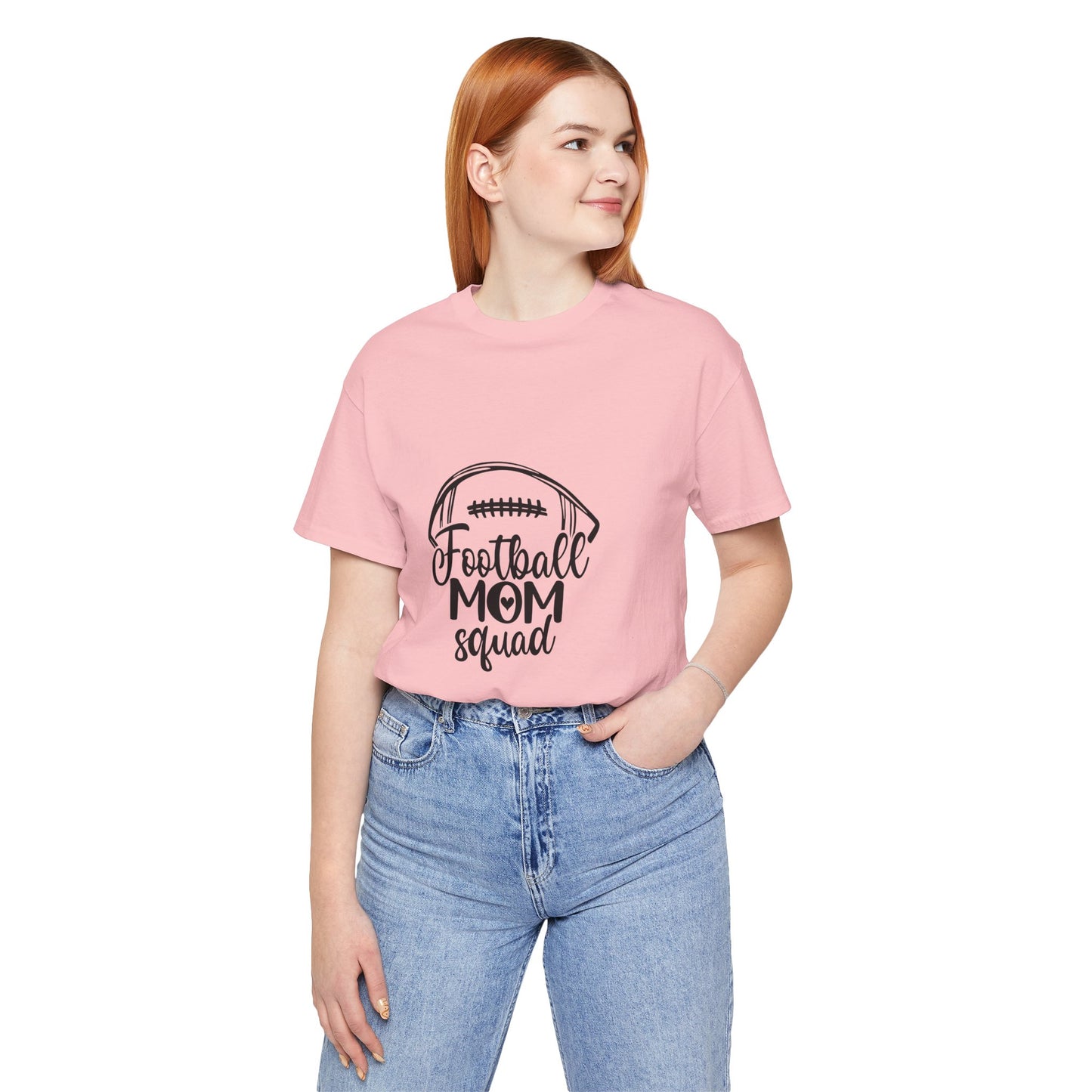 "Football Mom Squad" T-Shirt | Game Day Mom Shirt, Unisex Jersey Short Sleeve T-Shirt for Football Moms, Sports Shirt, Gift for Game Day, Team Spirit Wear