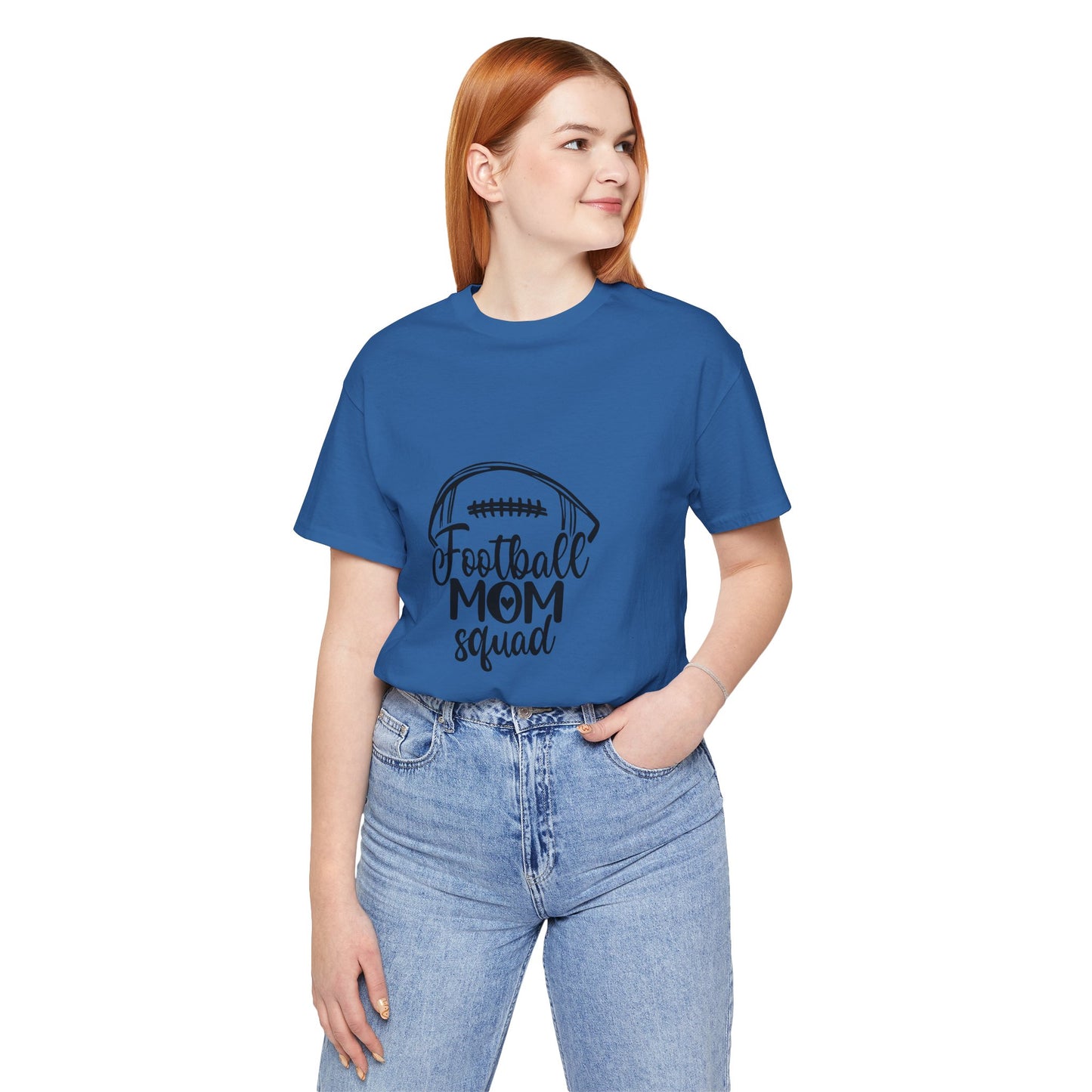 "Football Mom Squad" T-Shirt | Game Day Mom Shirt, Unisex Jersey Short Sleeve T-Shirt for Football Moms, Sports Shirt, Gift for Game Day, Team Spirit Wear
