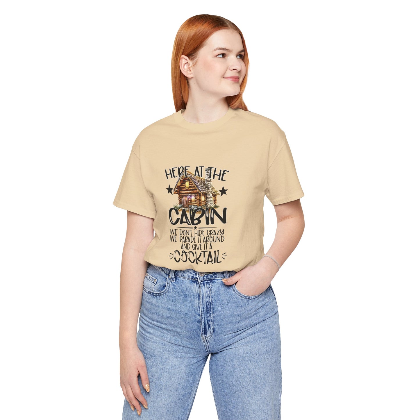 Cabin Vibes Unisex Short Sleeve Tee - Perfect for Cocktail Lovers