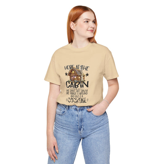 Cabin Vibes Unisex Short Sleeve Tee - Perfect for Cocktail Lovers