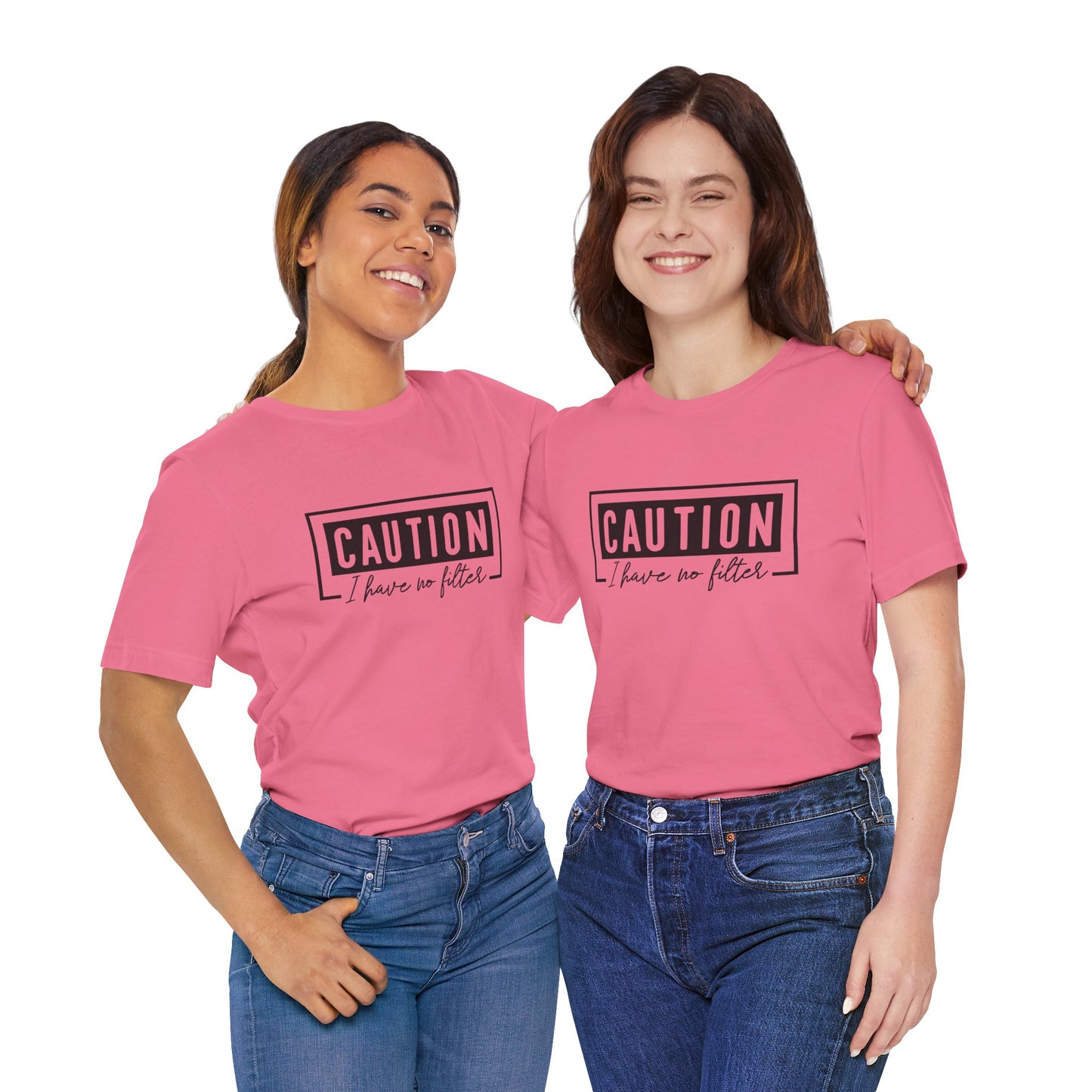 Caution I have No Filter Unisex Jersey Short Sleeve Tee
