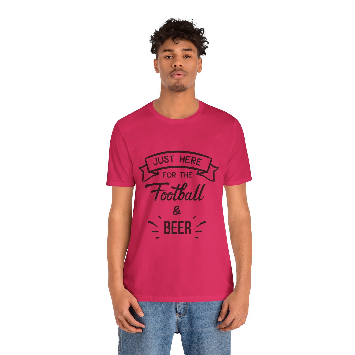 "Football & Beer" T-Shirt | Unisex Gameday Tee, Unisex T-Shirt, Casual Wear, Game Day Shirt, Tailgate Tee, Gift for Sports Fans, Summer Apparel