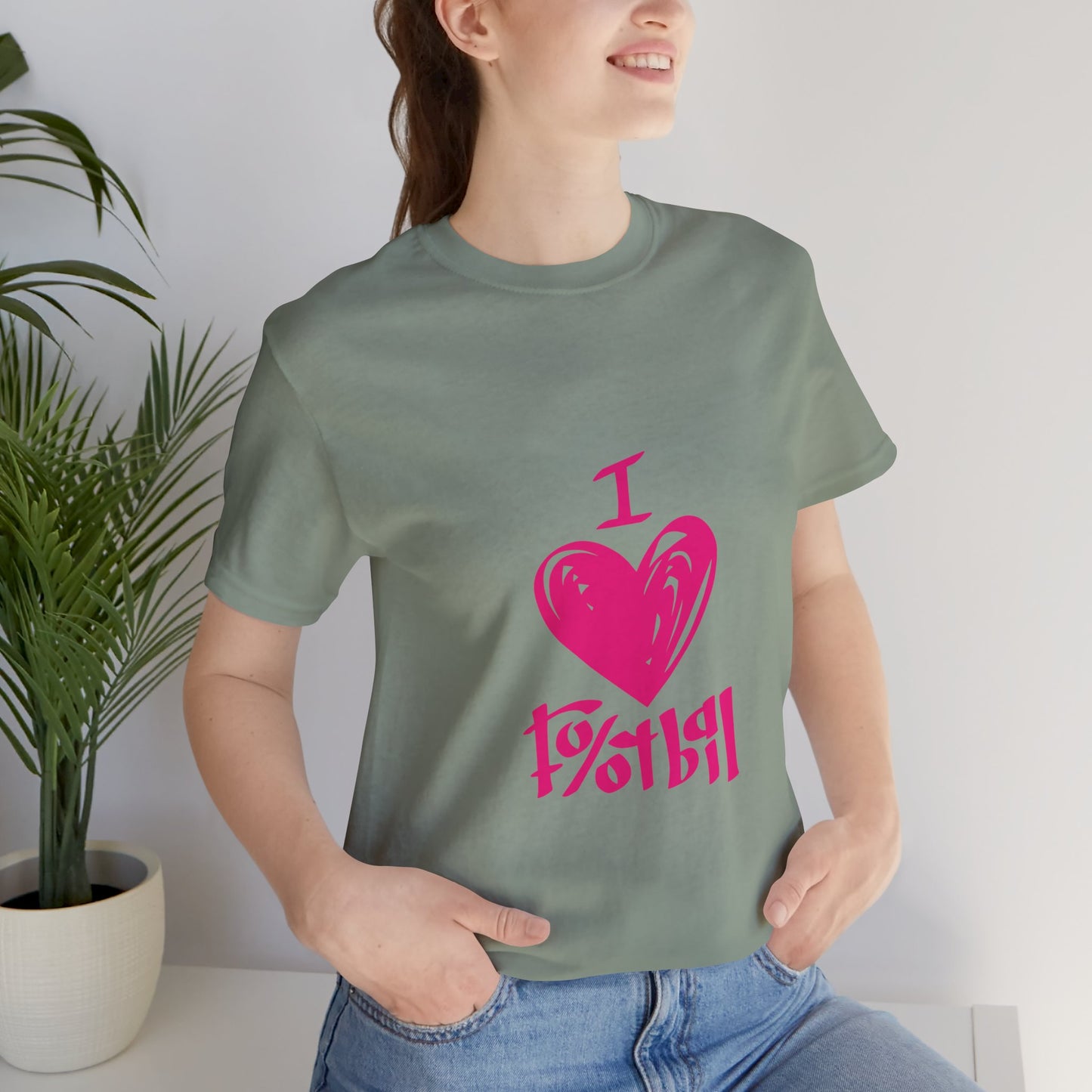 "I Love Football" T-Shirt | Classic Game Day Tee - Perfect for Sports Fans, Game Day, Birthday Gifts, Casual Wear, Team Spirit