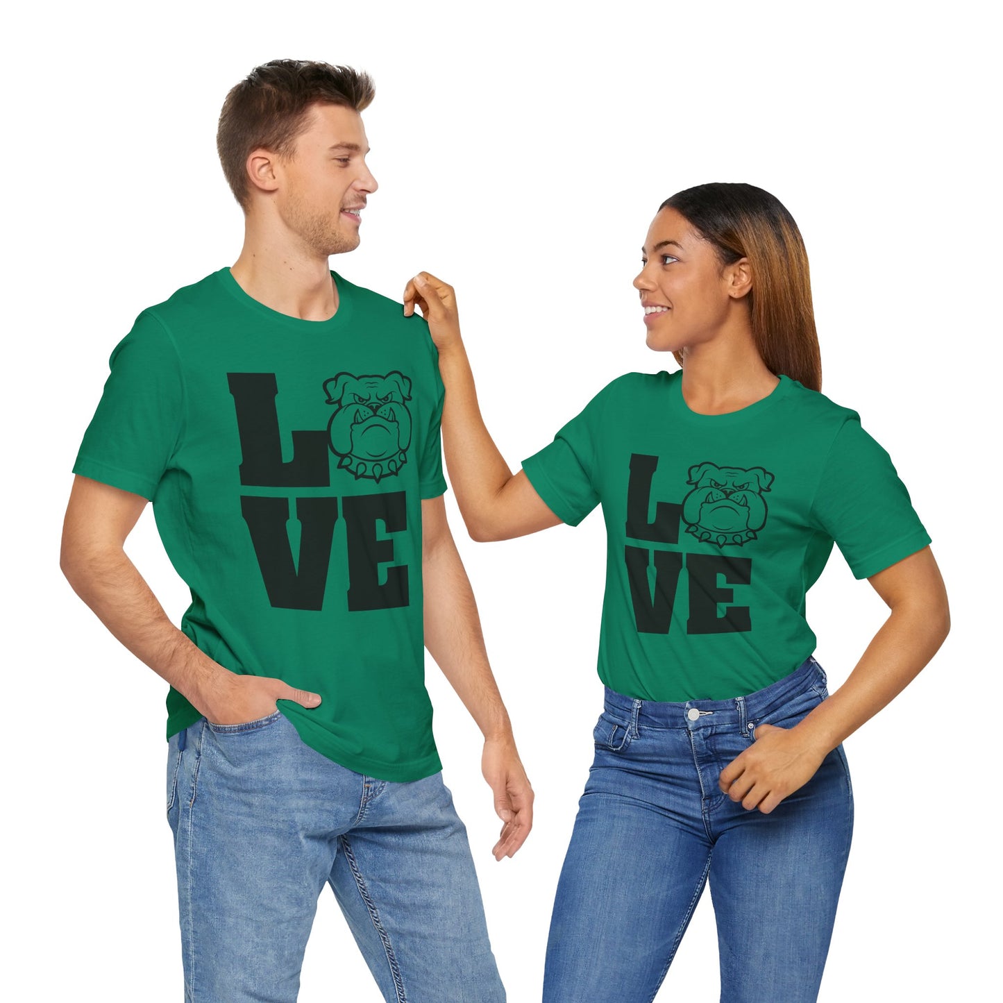 "Bulldog Love" Unisex T-Shirt | Bulldog Lover Gift, Casual Wear, Animal Lover Shirt, Pet Owner Gift, Stylish Graphic Tee, Everyday Comfort
