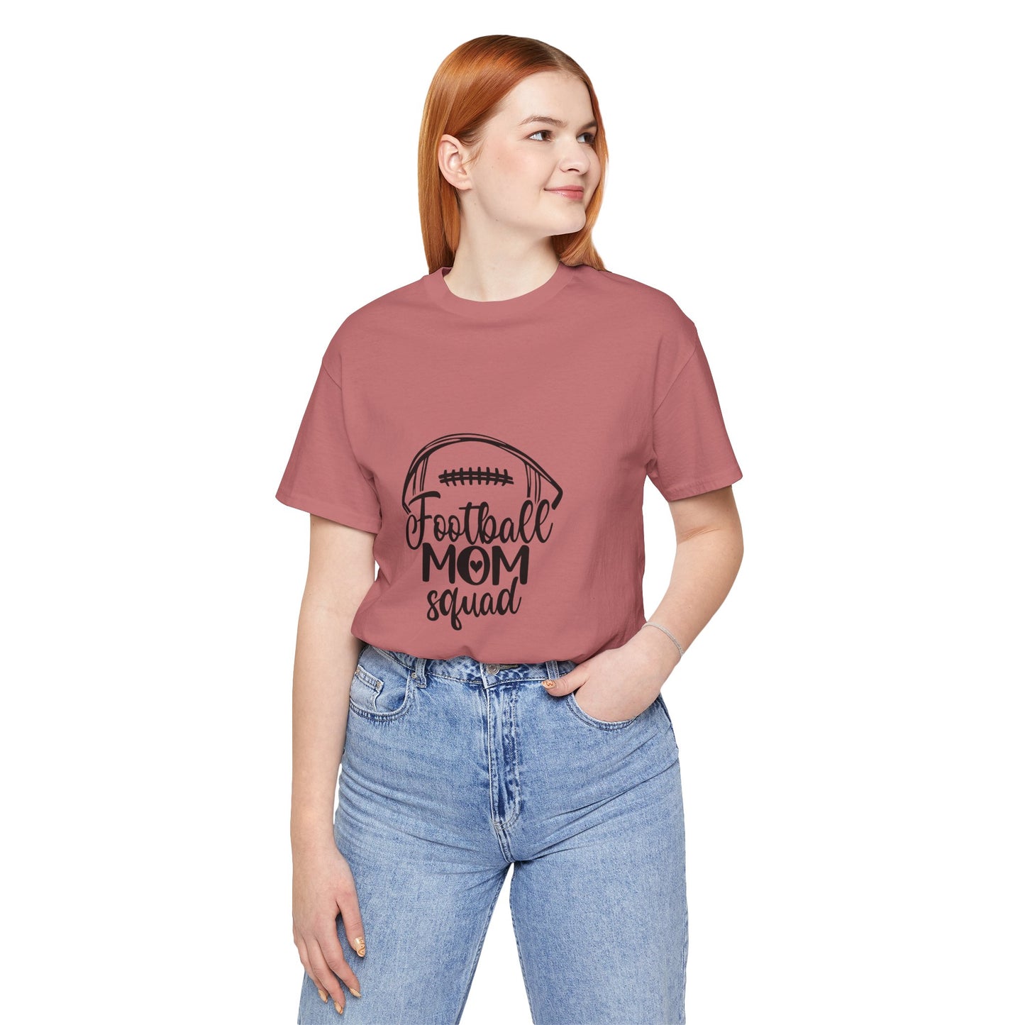 "Football Mom Squad" T-Shirt | Game Day Mom Shirt, Unisex Jersey Short Sleeve T-Shirt for Football Moms, Sports Shirt, Gift for Game Day, Team Spirit Wear