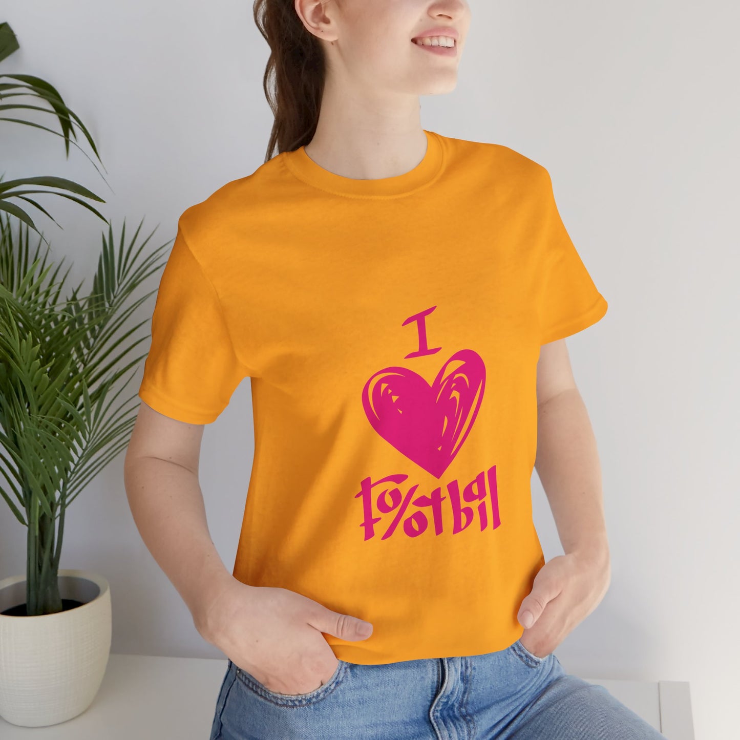 "I Love Football" T-Shirt | Classic Game Day Tee - Perfect for Sports Fans, Game Day, Birthday Gifts, Casual Wear, Team Spirit