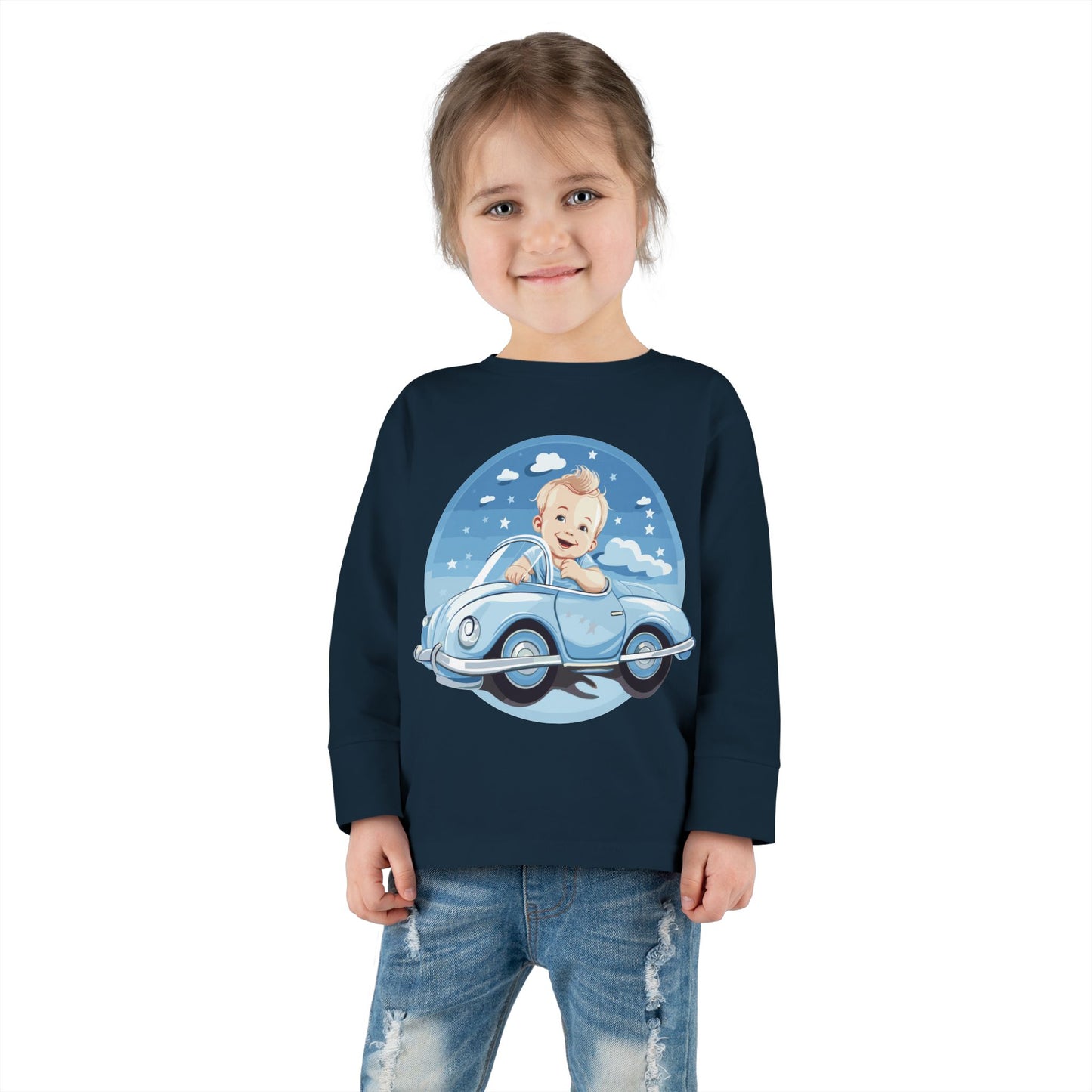 Unisex Graphic 100% Combed Cotton Toddler Fit Long Sleeve Tee