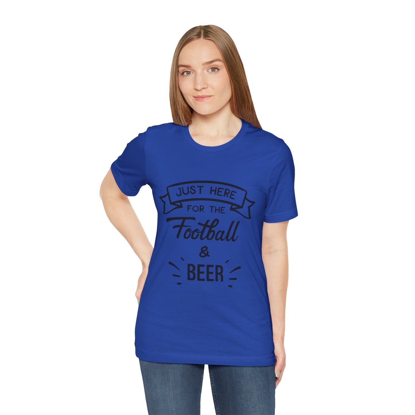 "Football & Beer" T-Shirt | Unisex Gameday Tee, Unisex T-Shirt, Casual Wear, Game Day Shirt, Tailgate Tee, Gift for Sports Fans, Summer Apparel