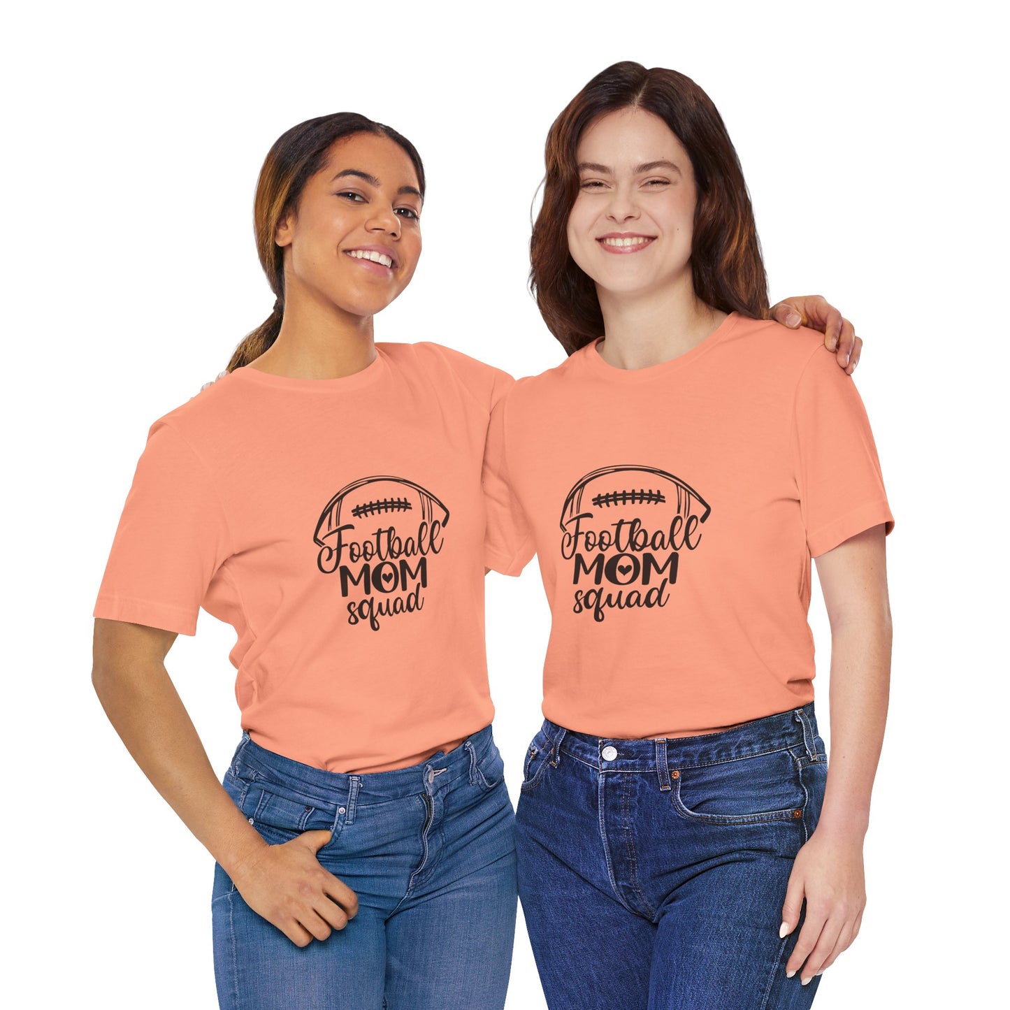 "Football Mom Squad" T-Shirt | Game Day Mom Shirt, Unisex Jersey Short Sleeve T-Shirt for Football Moms, Sports Shirt, Gift for Game Day, Team Spirit Wear