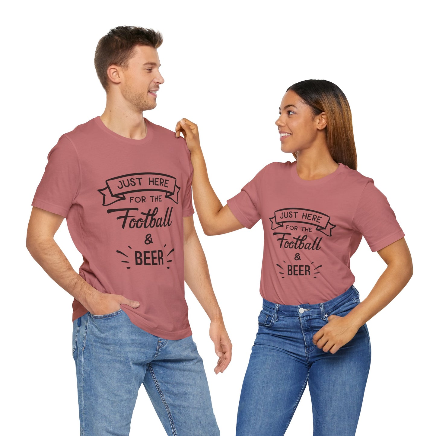 "Football & Beer" T-Shirt | Unisex Gameday Tee, Unisex T-Shirt, Casual Wear, Game Day Shirt, Tailgate Tee, Gift for Sports Fans, Summer Apparel