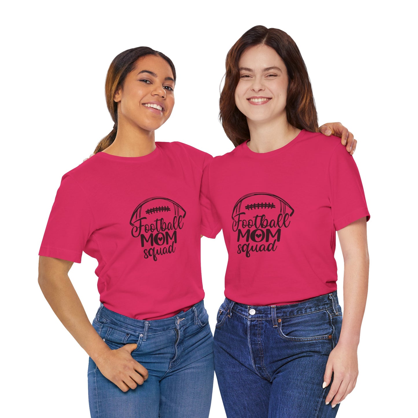 "Football Mom Squad" T-Shirt | Game Day Mom Shirt, Unisex Jersey Short Sleeve T-Shirt for Football Moms, Sports Shirt, Gift for Game Day, Team Spirit Wear