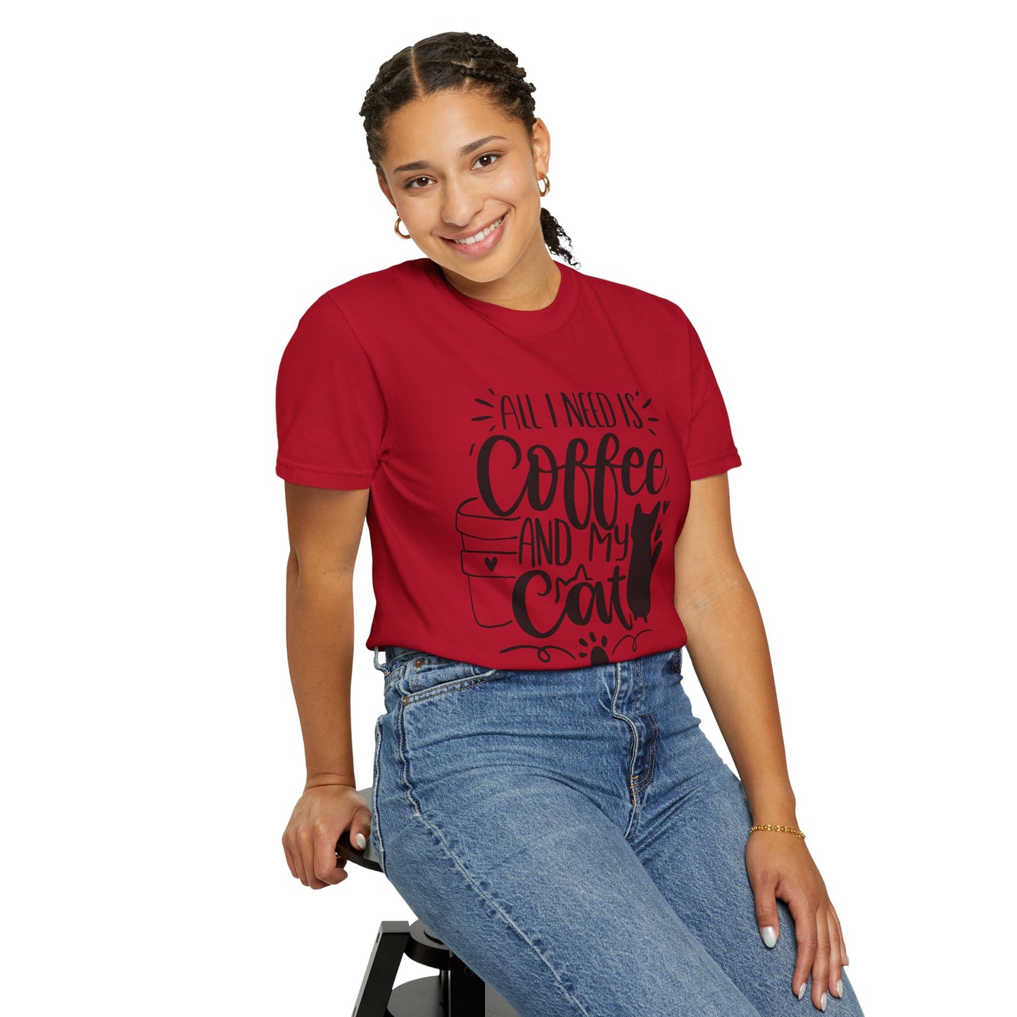 All I Need is Coffee and My Cat T-Shirt, Cat Lover Gift, Funny Tee, Pet Parent Apparel, Cozy Everyday Wear