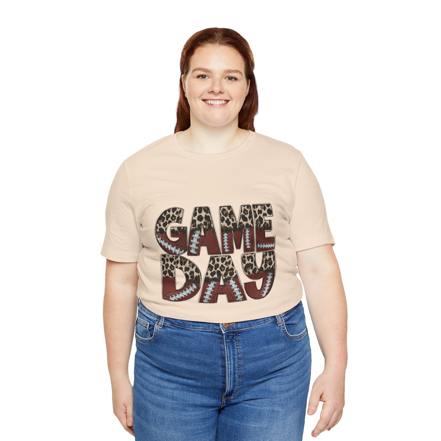Leopard Print Game Day T-Shirt | Women's Gameday Tee, Unisex T-Shirt for Sports Fans, College Game Day Shirt, Tailgate Party Outfit, Casual Comfort Wear